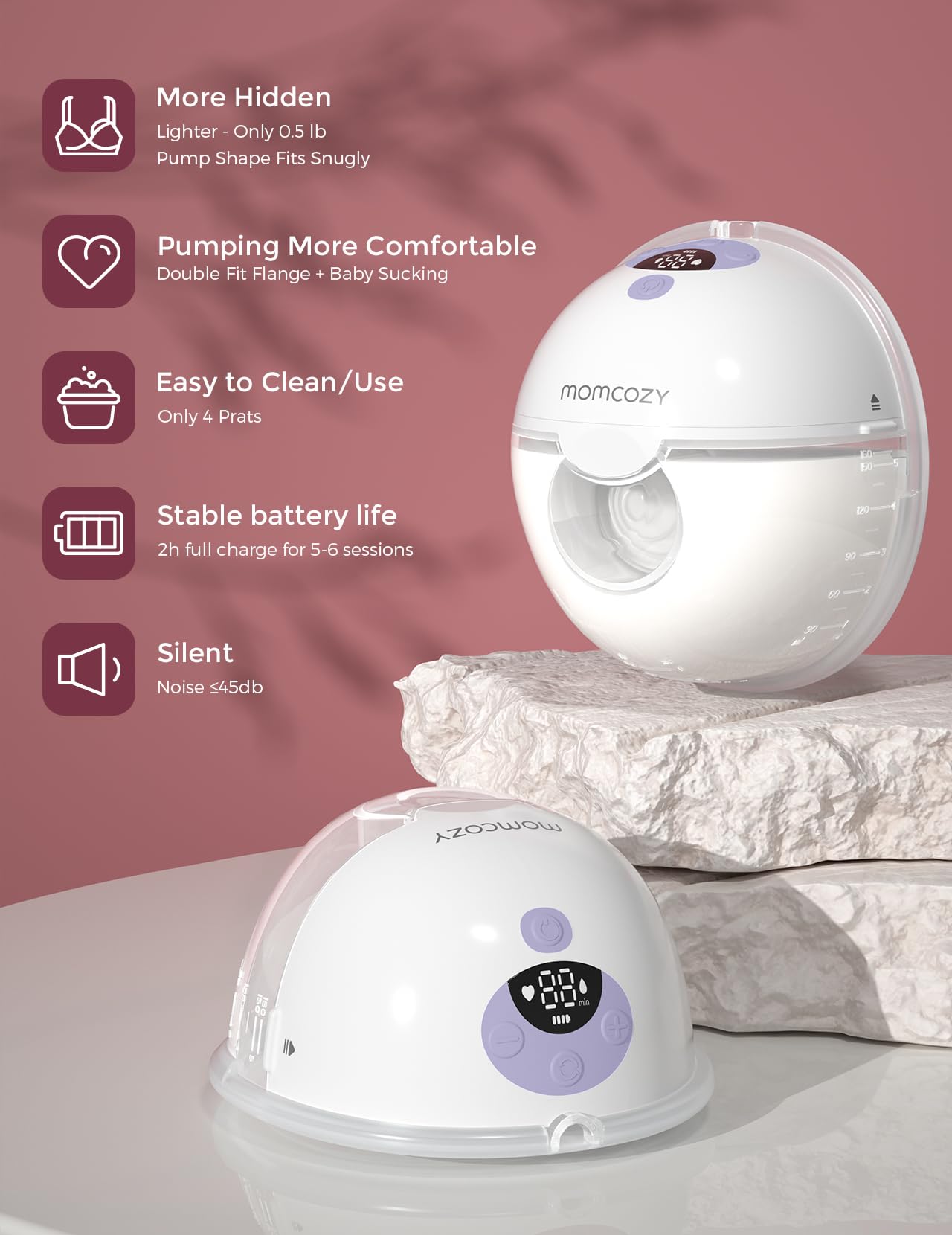 Momcozy M5 Hands Free Breast Pump - Tots Treasure Trove