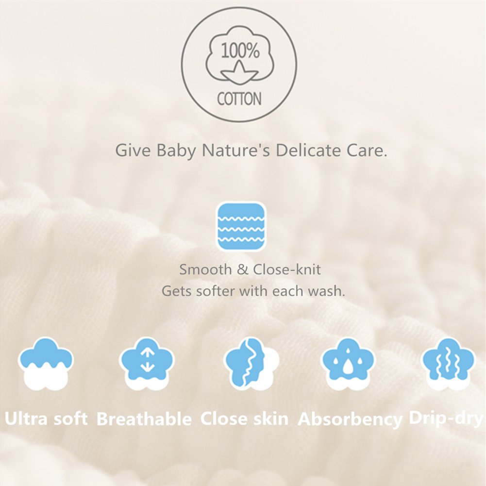Baby Muslin Washcloths - Tots Treasure Trove