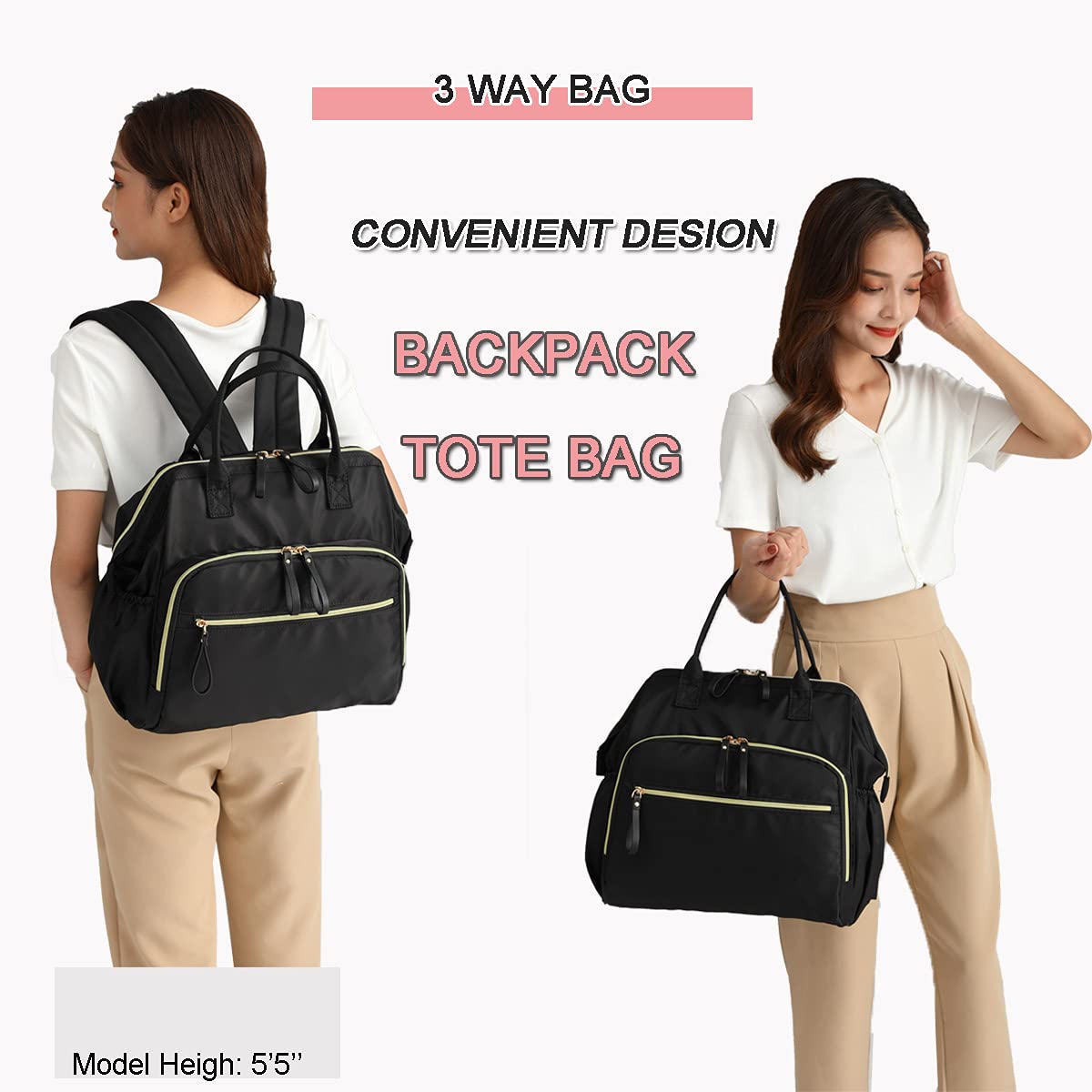 LORADI Convertible Diaper Bag Tote - Tots Treasure Trove