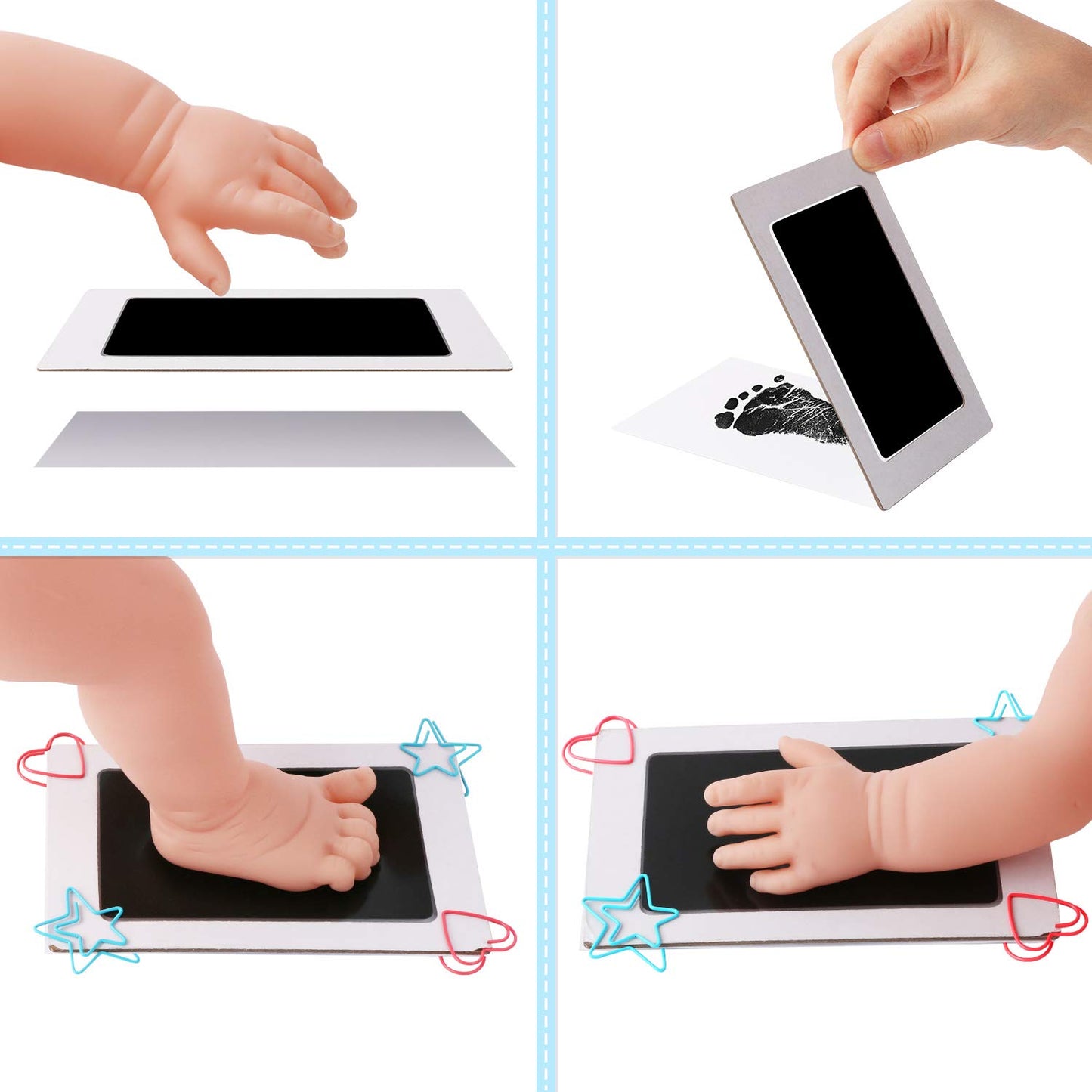 MengNi Baby Footprint and Handprint Ink Pad Kits - Tots Treasure Trove
