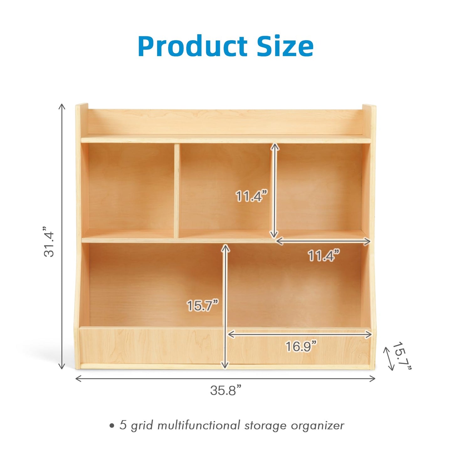 Solid Wooden Bookshelf