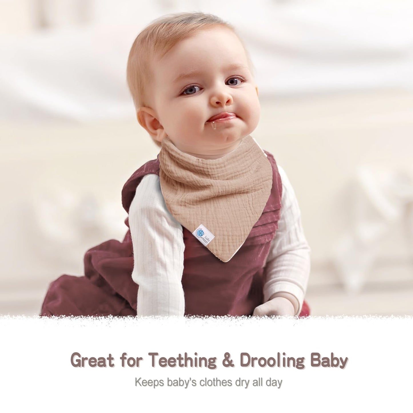 Lulumoon Muslin Baby Bibs 100% Cotton - Tots Treasure Trove