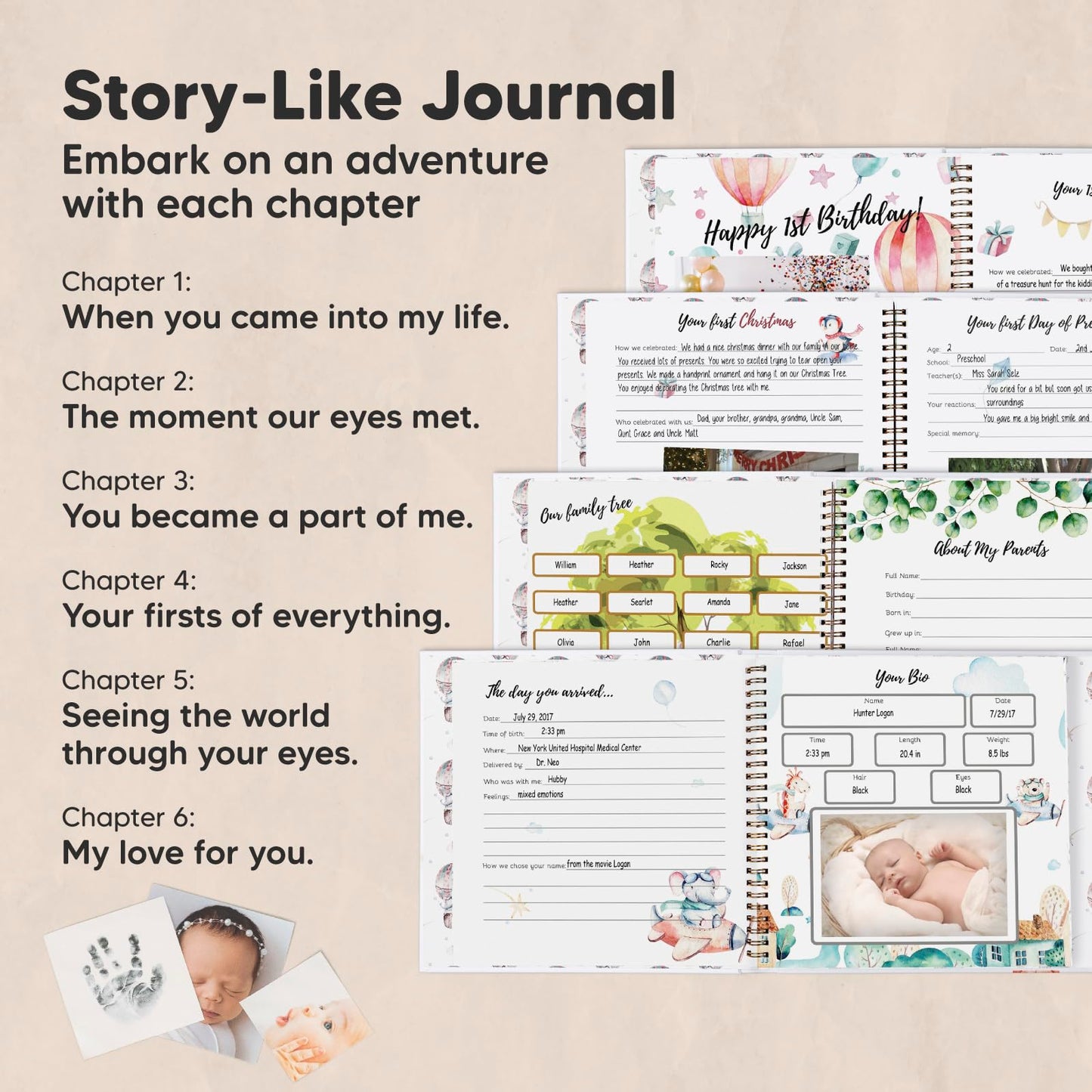 First 5 Years Baby Memory Book - Tots Treasure Trove