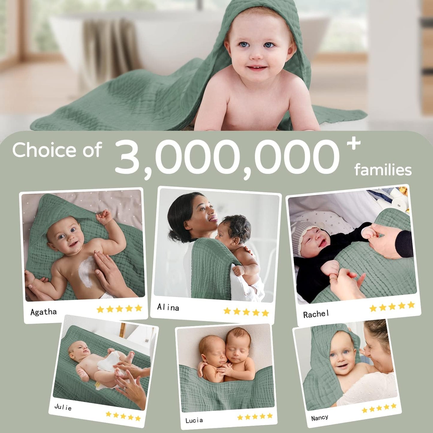 Yoofoss Hooded Baby Towels - Tots Treasure Trove