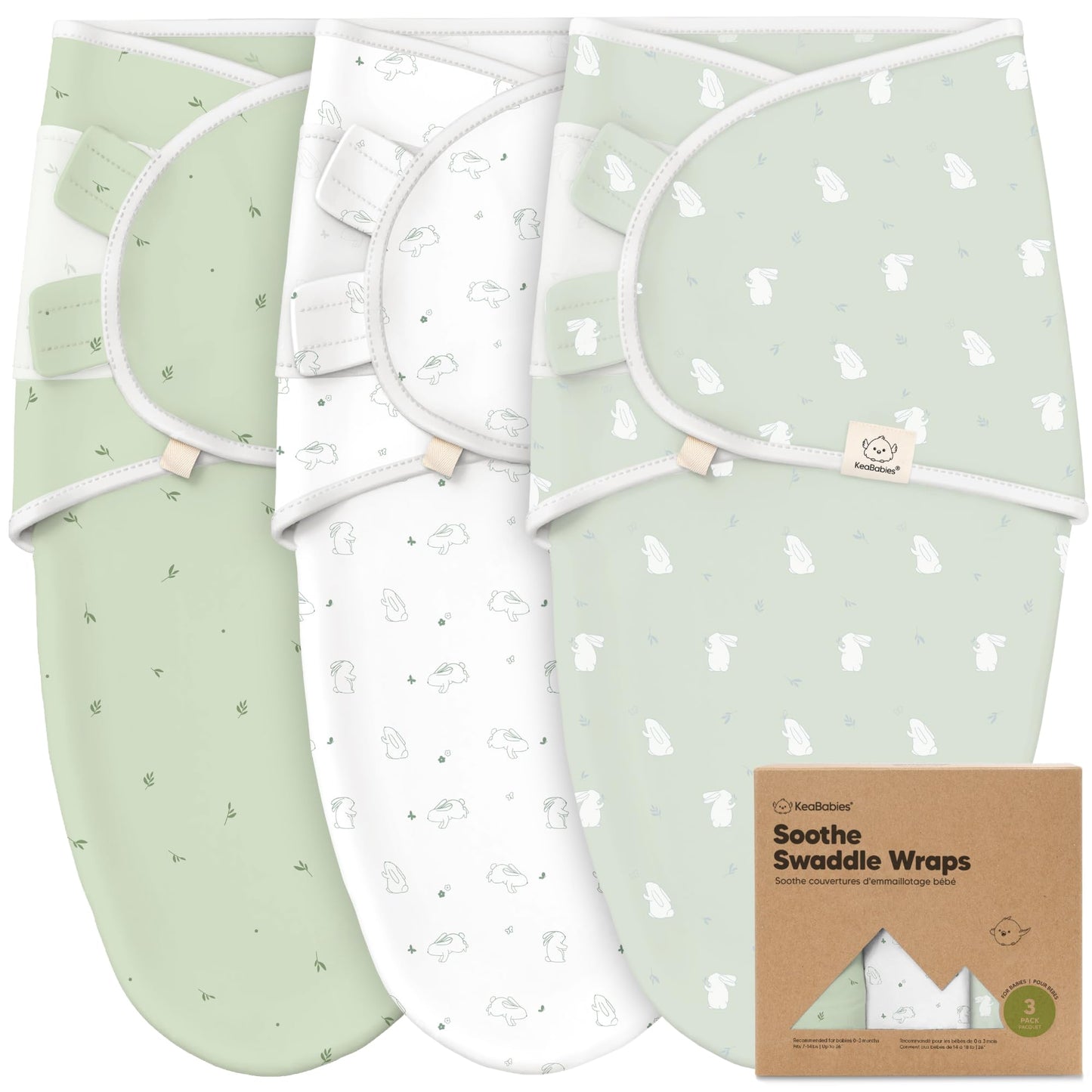 3-Pack Organic Baby Swaddle Sleep Sacks - Tots Treasure Trove