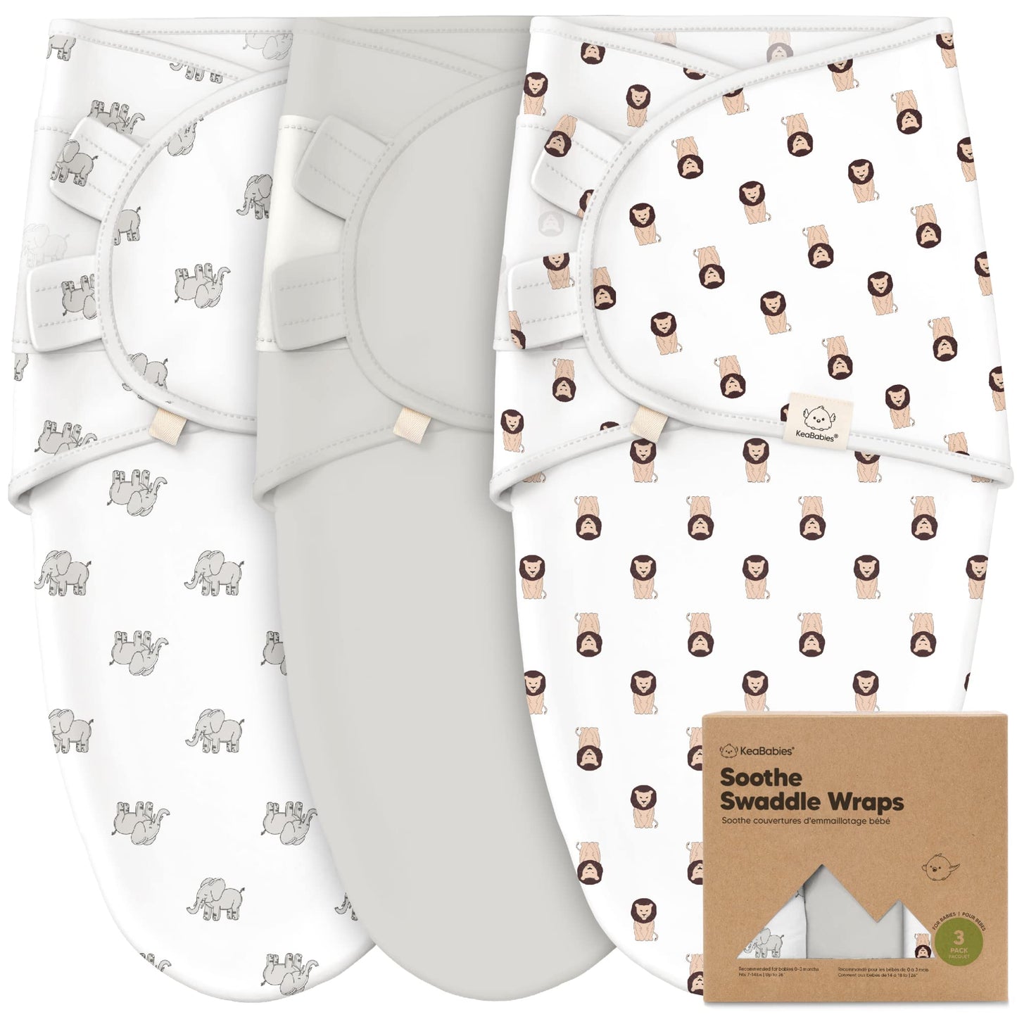 3-Pack Organic Baby Swaddle Sleep Sacks - Tots Treasure Trove
