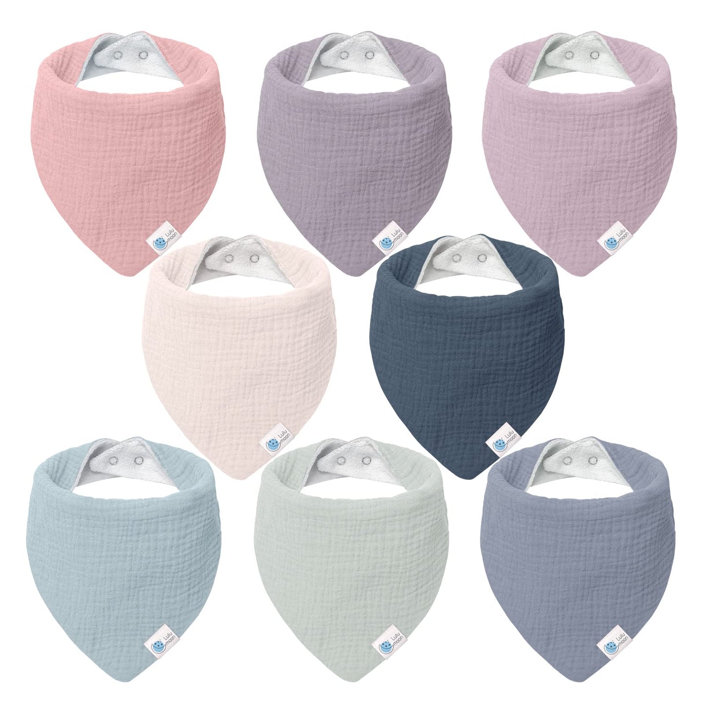 Lulumoon Muslin Baby Bibs 100% Cotton - Tots Treasure Trove