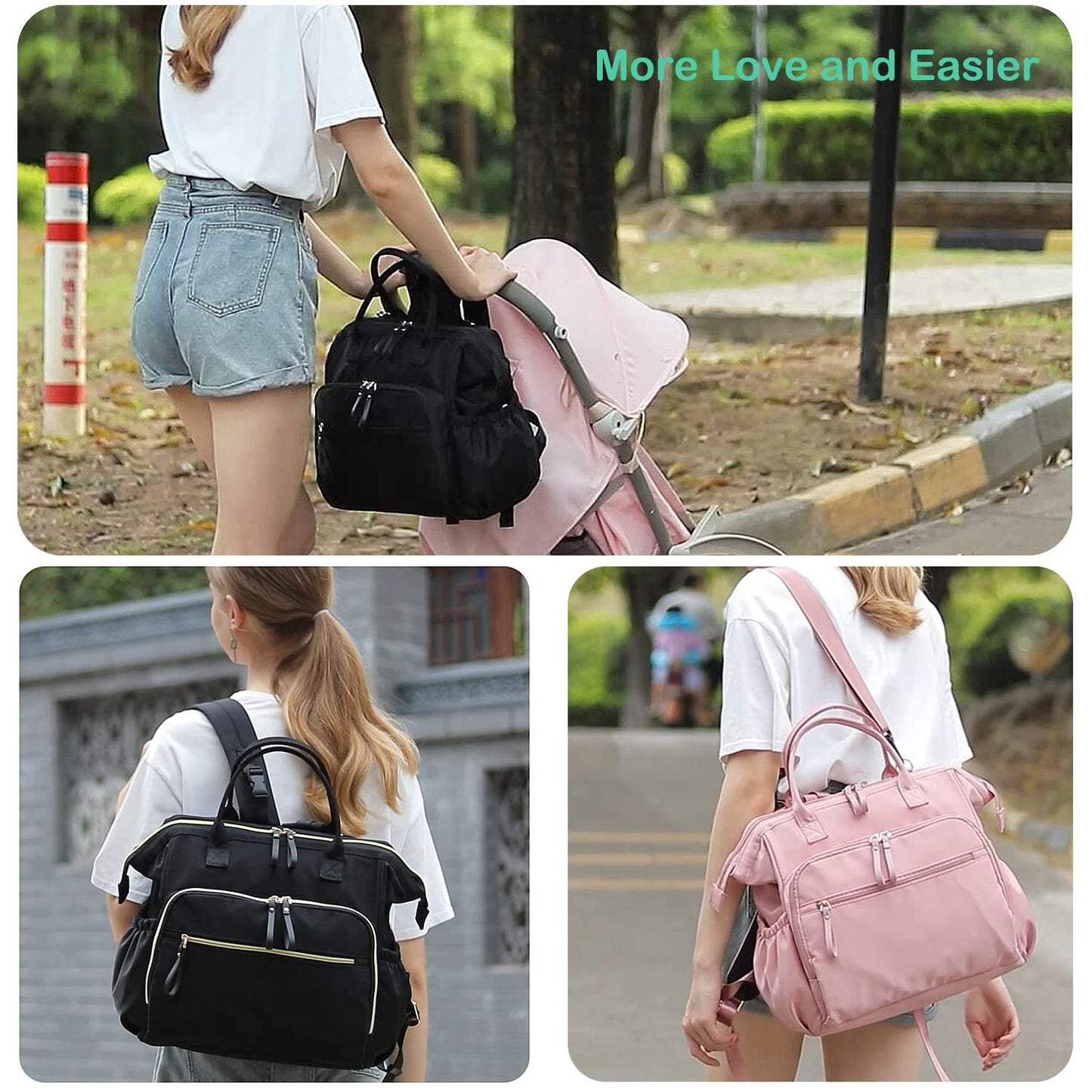 LORADI Convertible Diaper Bag Tote - Tots Treasure Trove