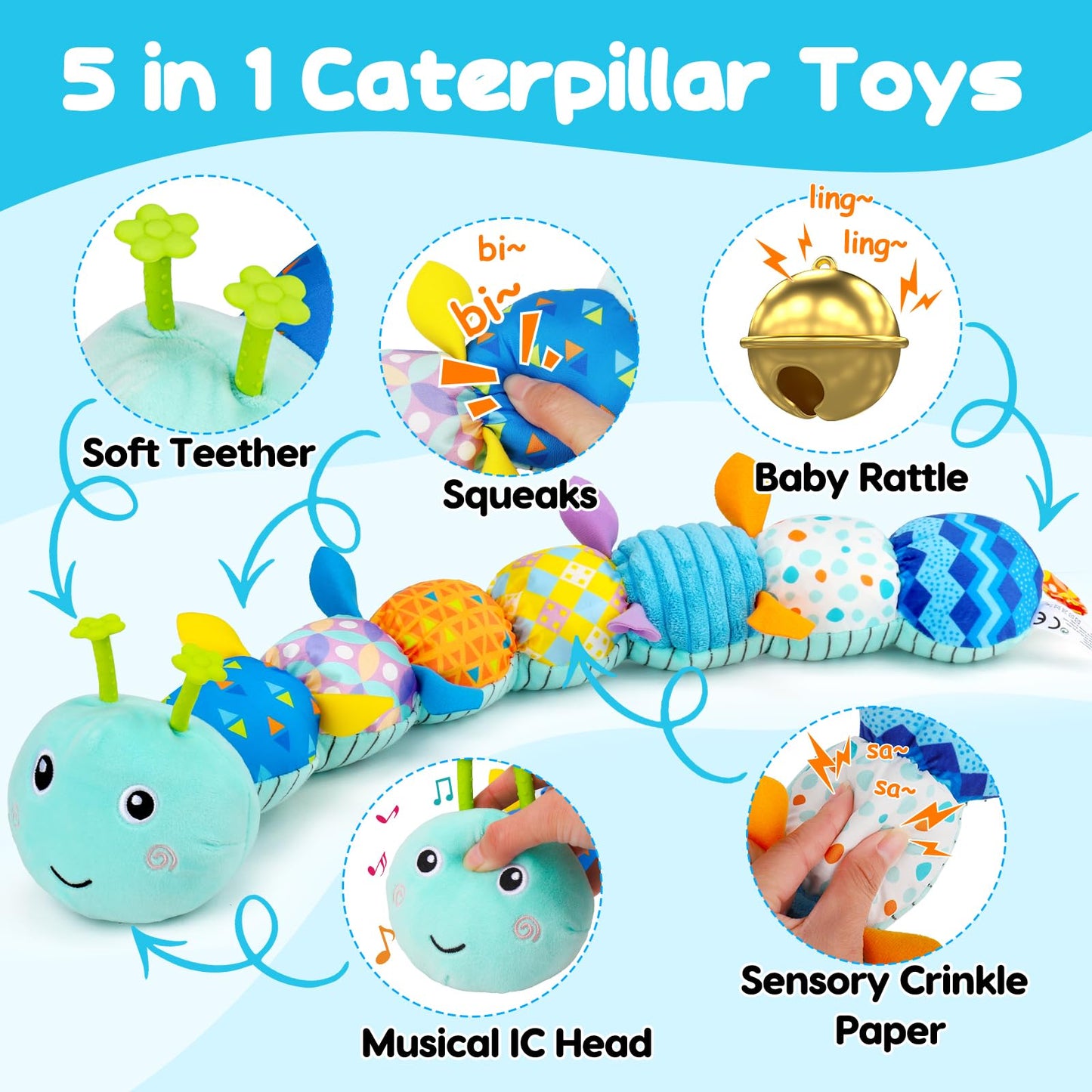 Caterpillar Rattle Toy