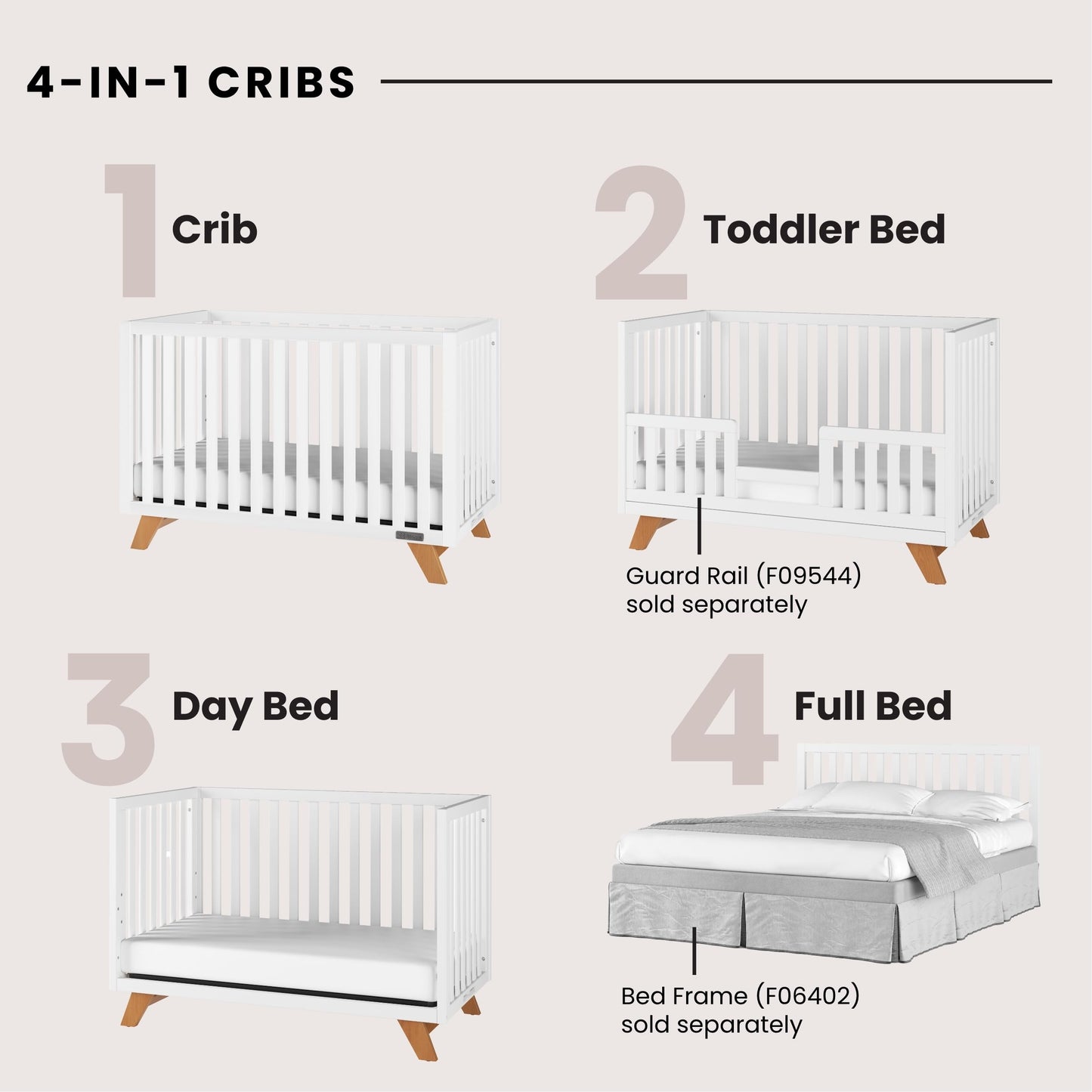 SOHO 4-in-1 Convertible Crib - Tots Treasure Trove