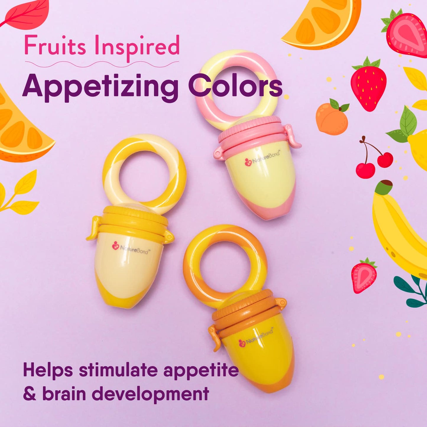 NatureBond Baby Food Feeder/Fruit Feeder Pacifier (2 Pack) - Tots Treasure Trove