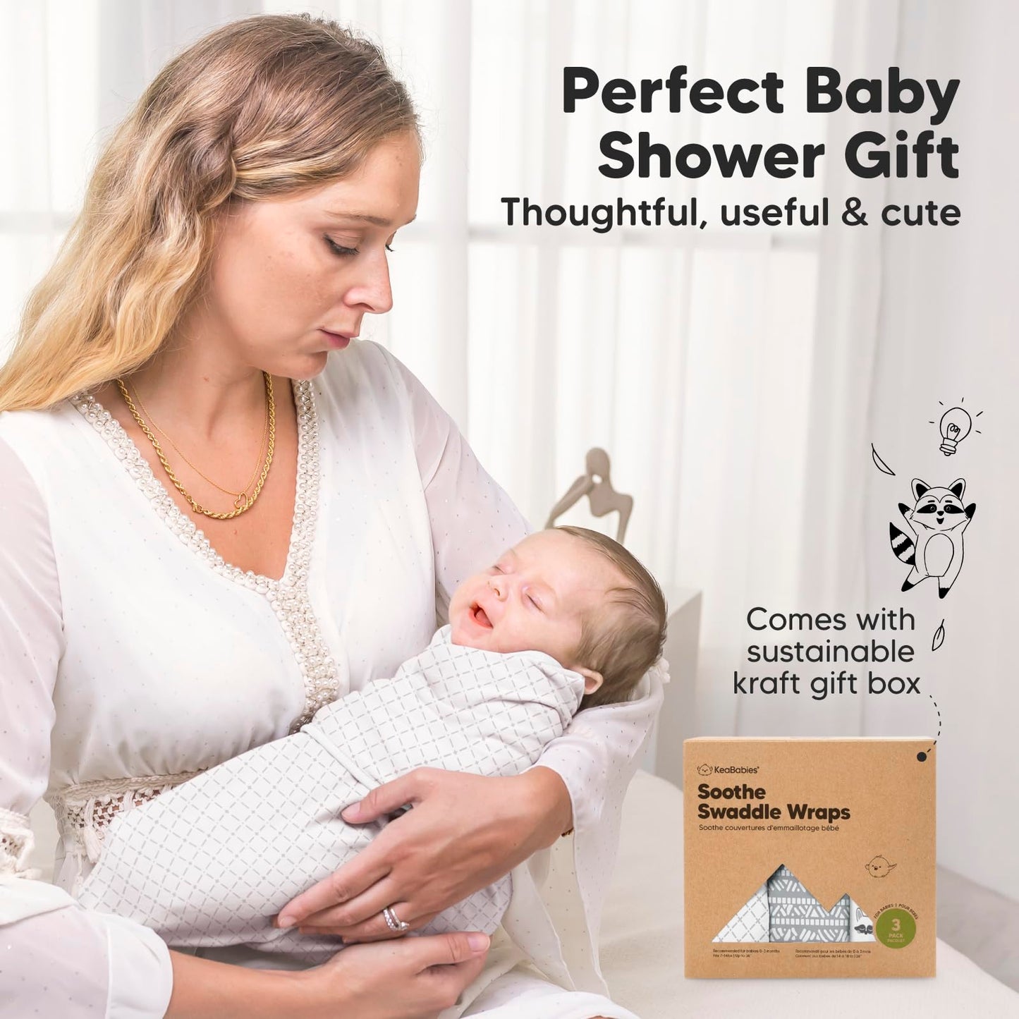 3-Pack Organic Baby Swaddle Sleep Sacks - Tots Treasure Trove