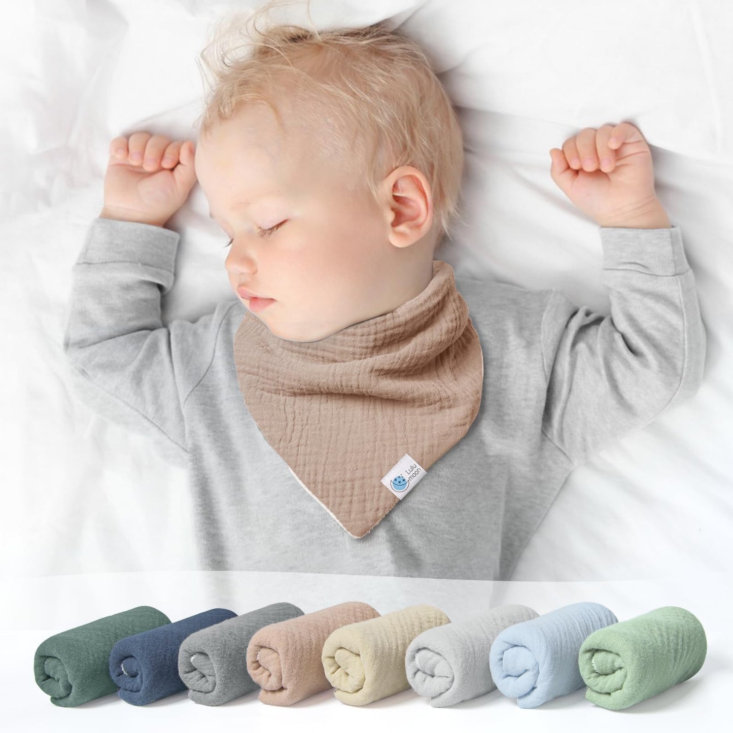 Lulumoon Muslin Baby Bibs 100% Cotton - Tots Treasure Trove