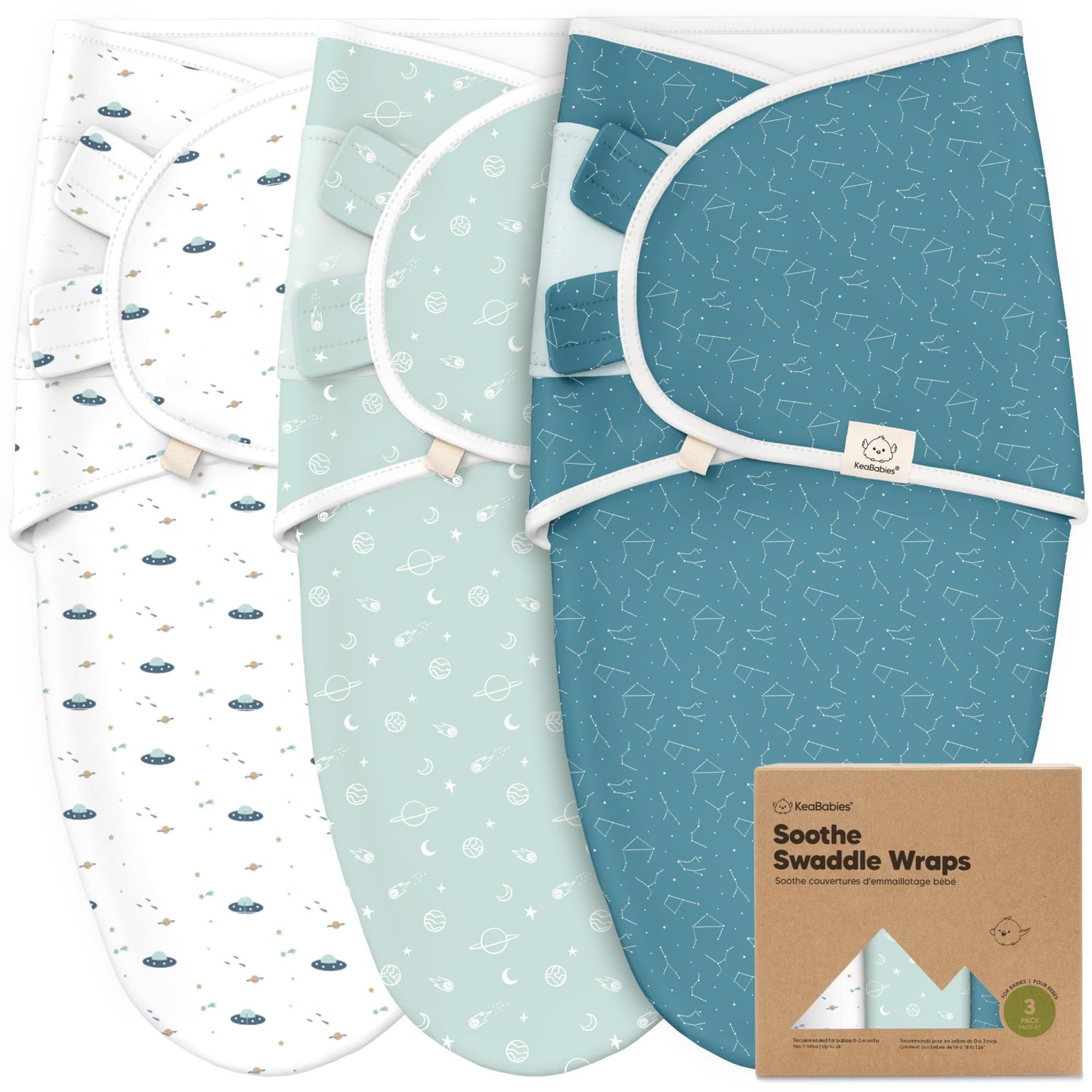 3-Pack Organic Baby Swaddle Sleep Sacks - Tots Treasure Trove