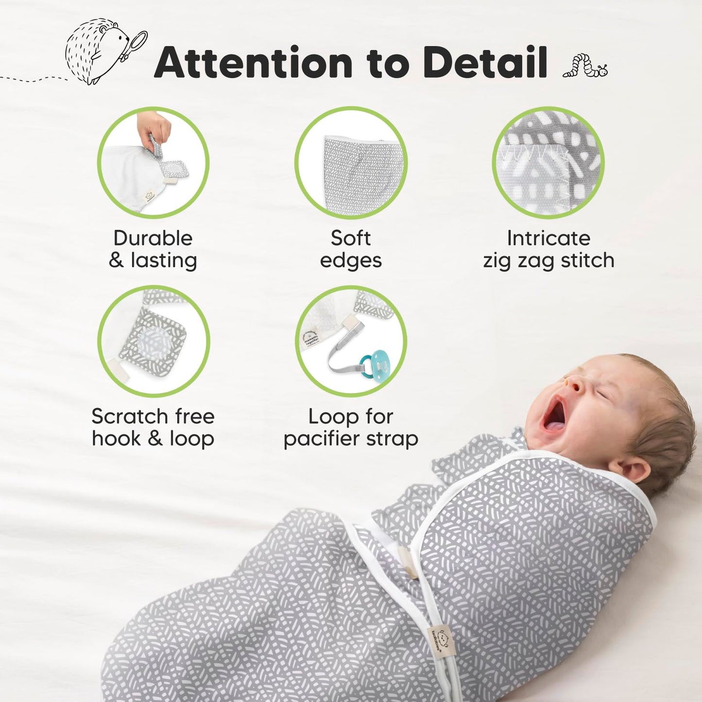 3-Pack Organic Baby Swaddle Sleep Sacks - Tots Treasure Trove