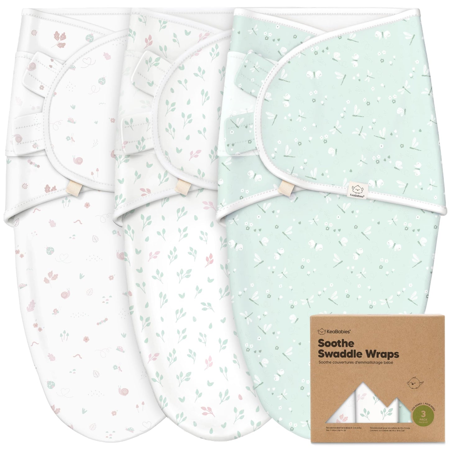 3-Pack Organic Baby Swaddle Sleep Sacks - Tots Treasure Trove
