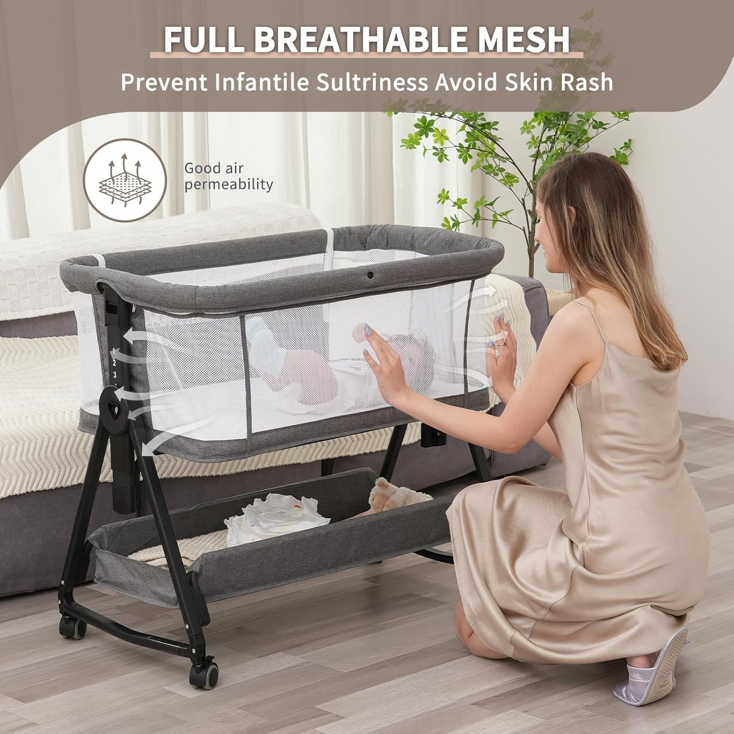Baby Bassinet Bedside Sleeper - Tots Treasure Trove