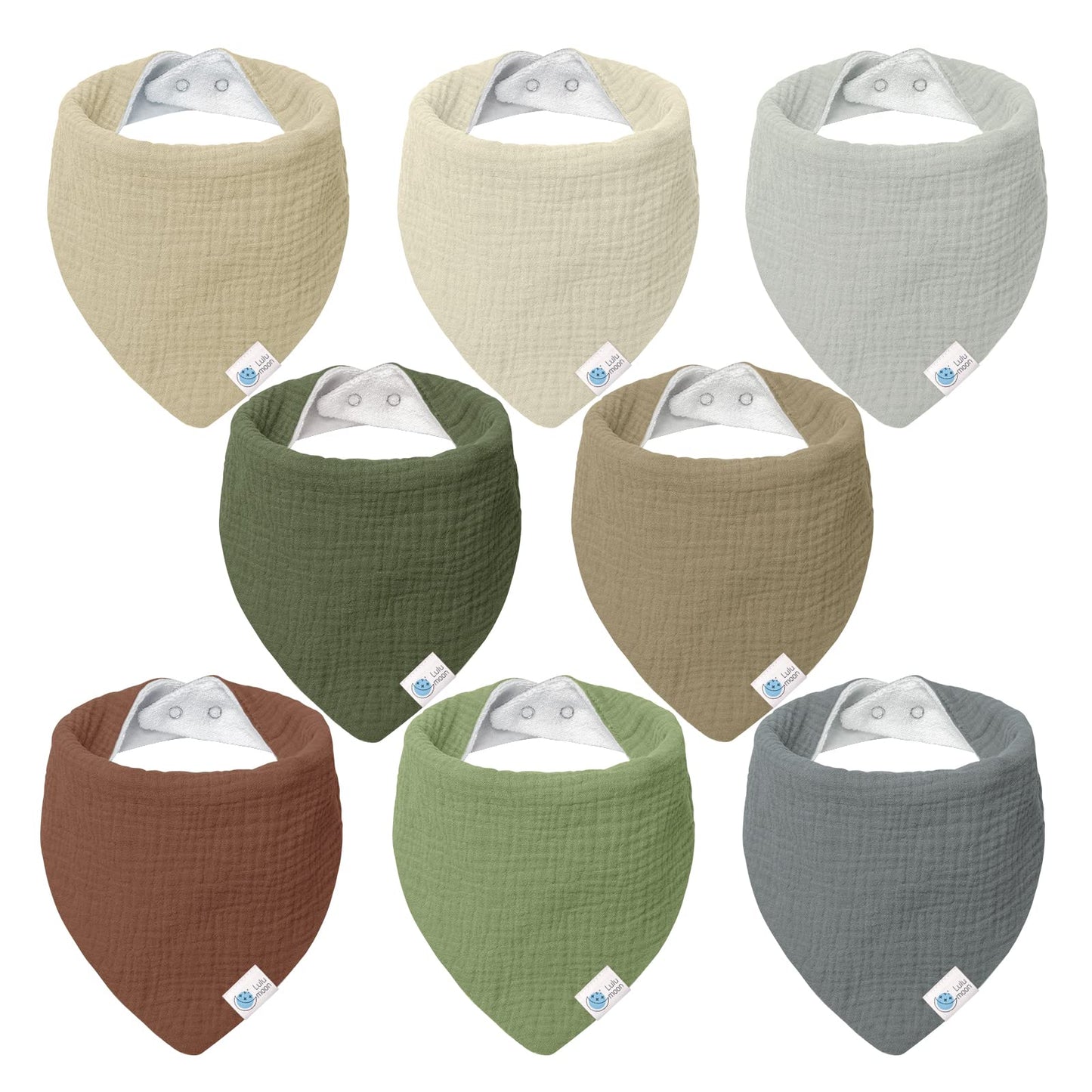 Lulumoon Muslin Baby Bibs 100% Cotton - Tots Treasure Trove