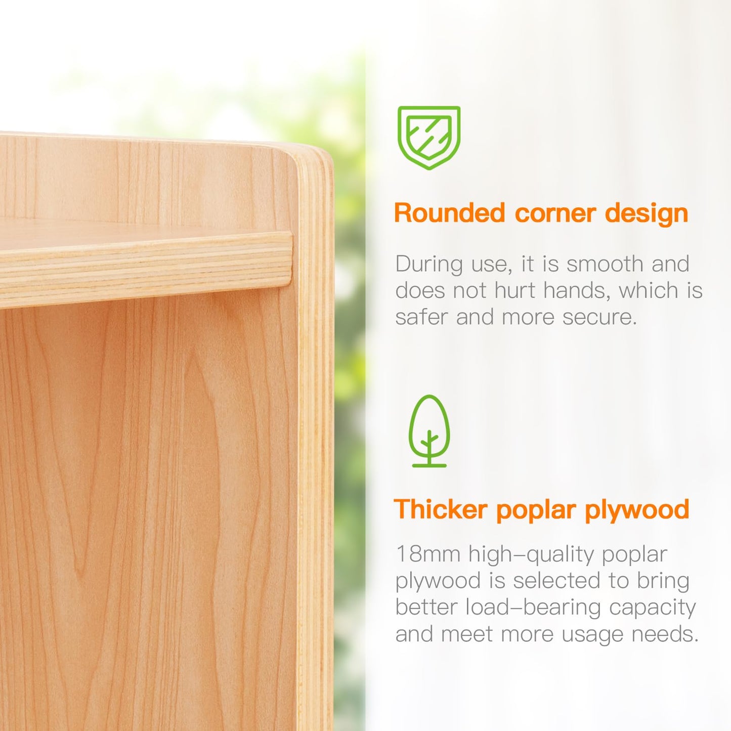 Solid Wooden Bookshelf