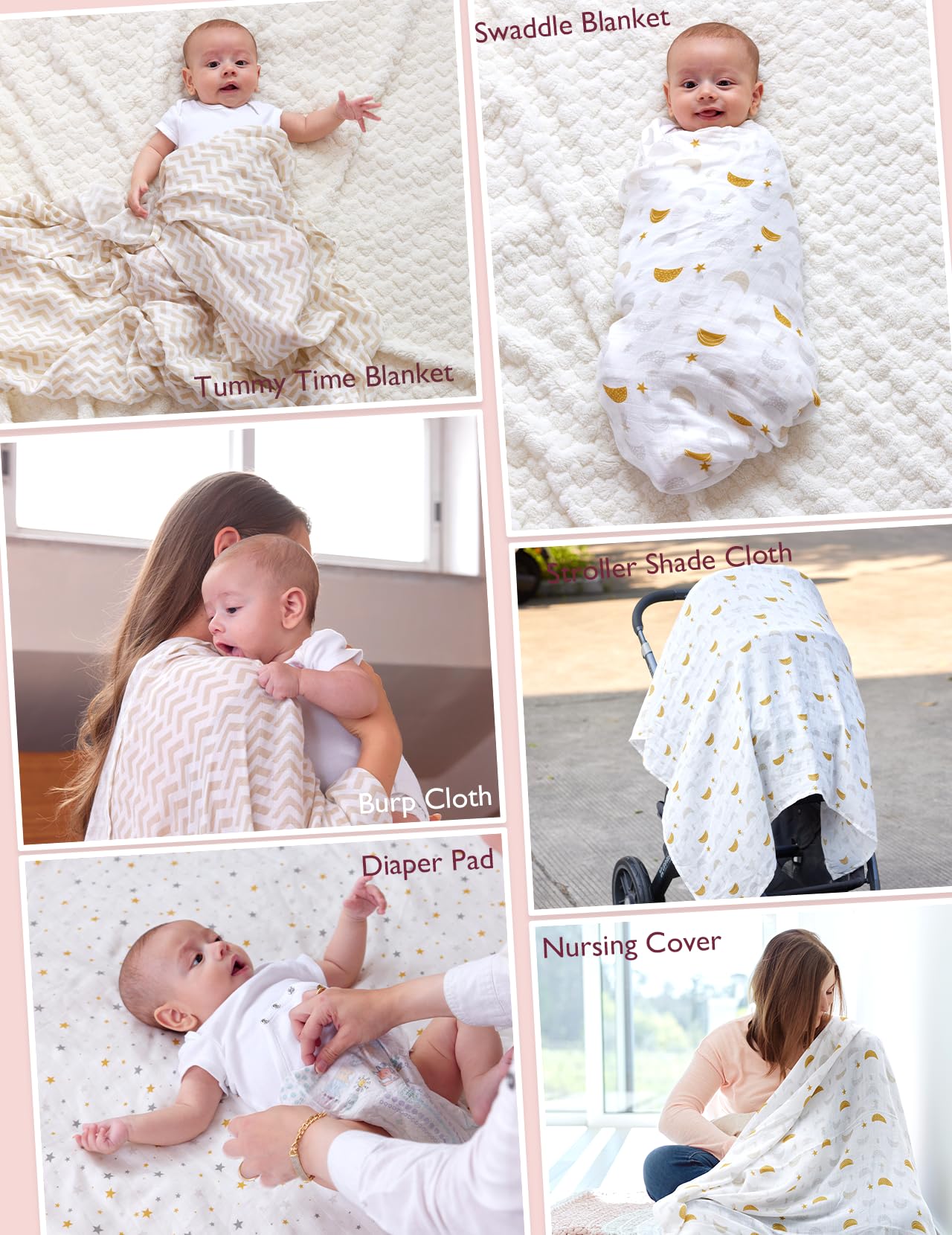 Momcozy Muslin Swaddle Blankets - Tots Treasure Trove