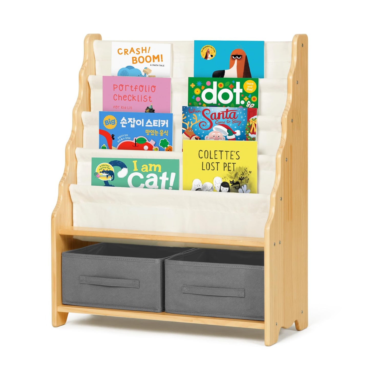 Solid Wooden Bookshelf