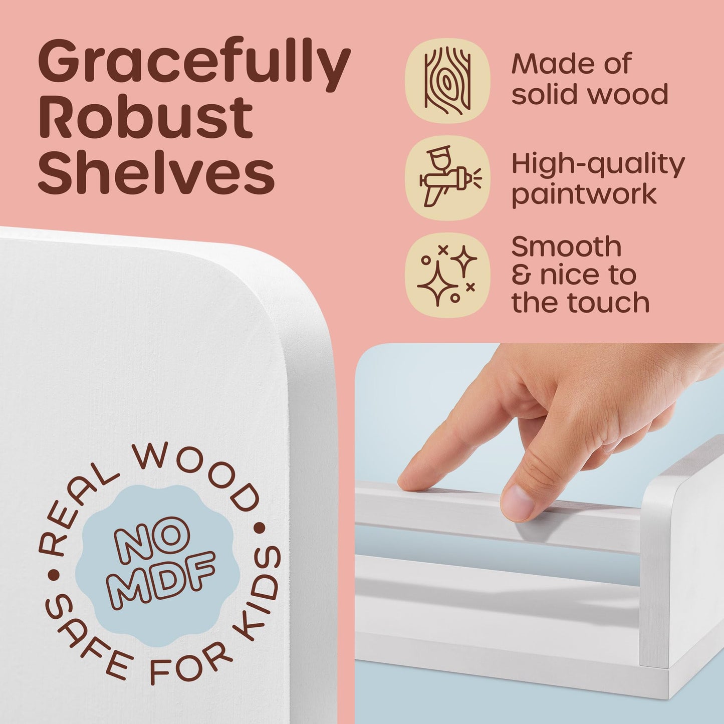 5-in-1 Floating Book Shelves