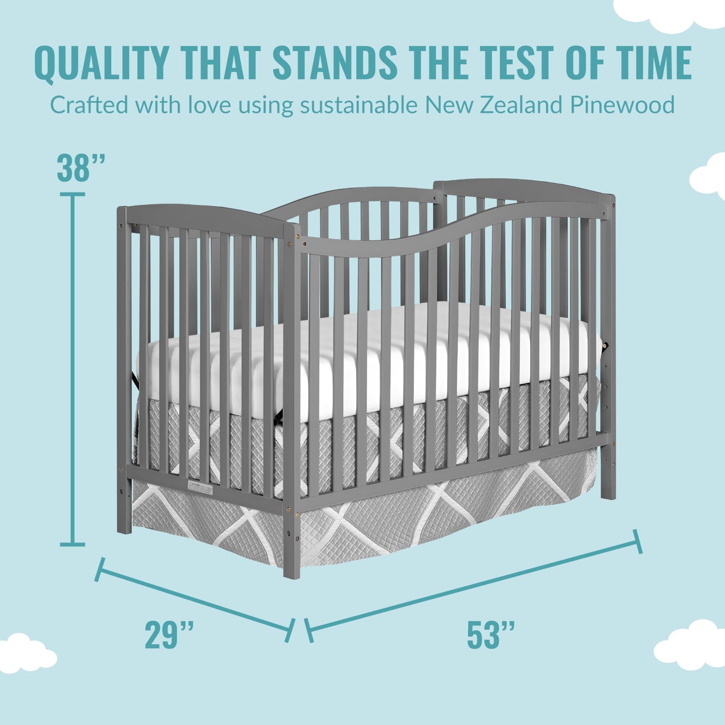 Dream On Me Chelsea 5-In-1 Convertible Crib - Tots Treasure Trove