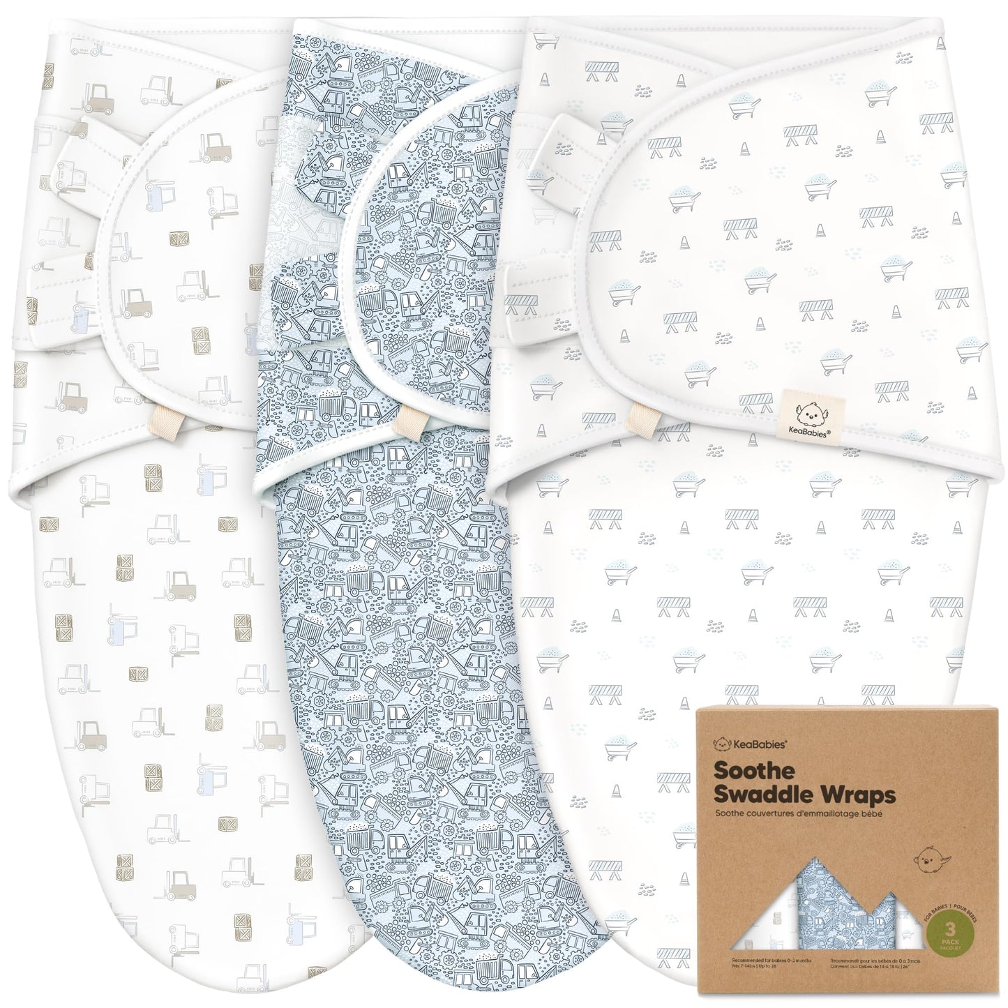 3-Pack Organic Baby Swaddle Sleep Sacks - Tots Treasure Trove