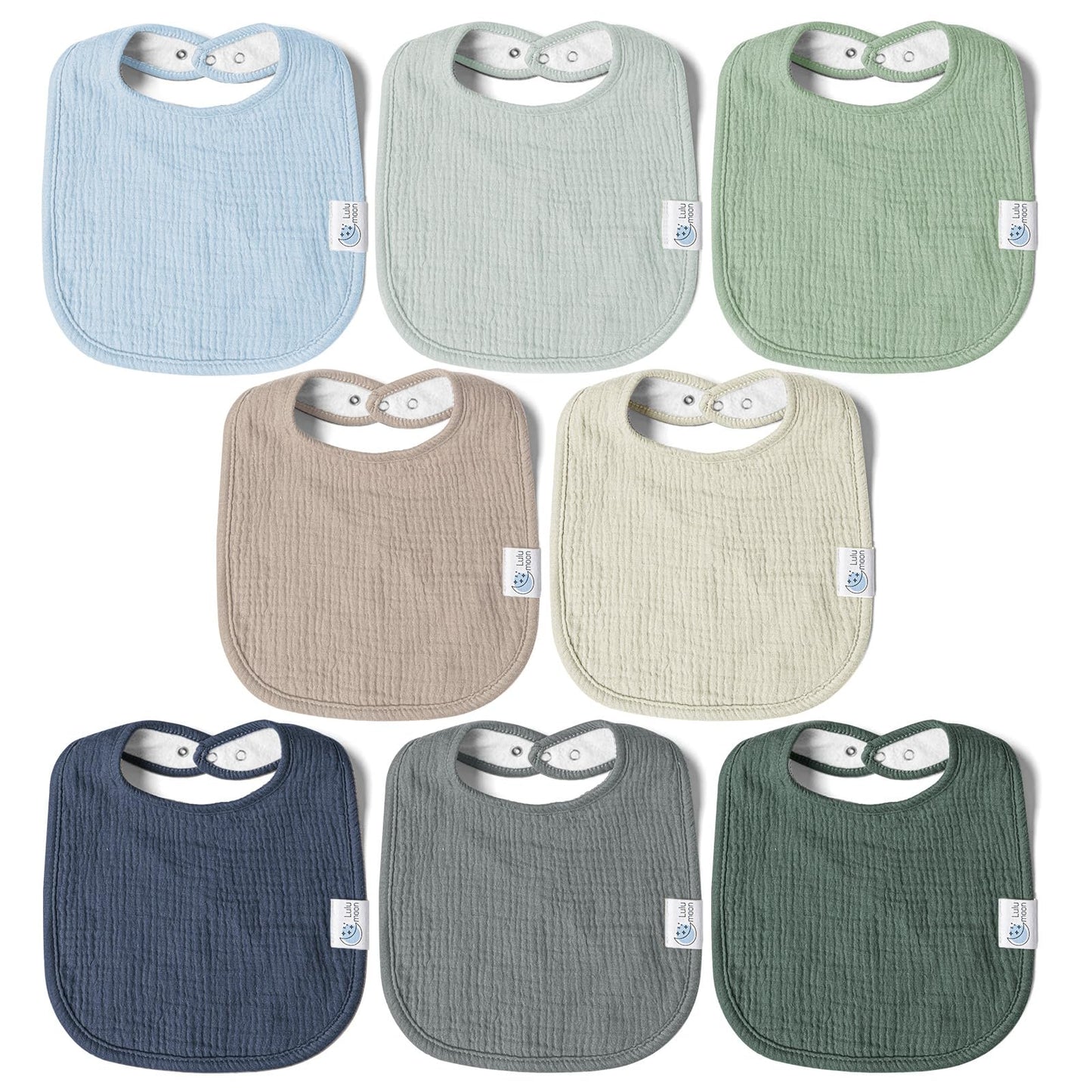 Lulumoon Muslin Baby Bibs 100% Cotton - Tots Treasure Trove