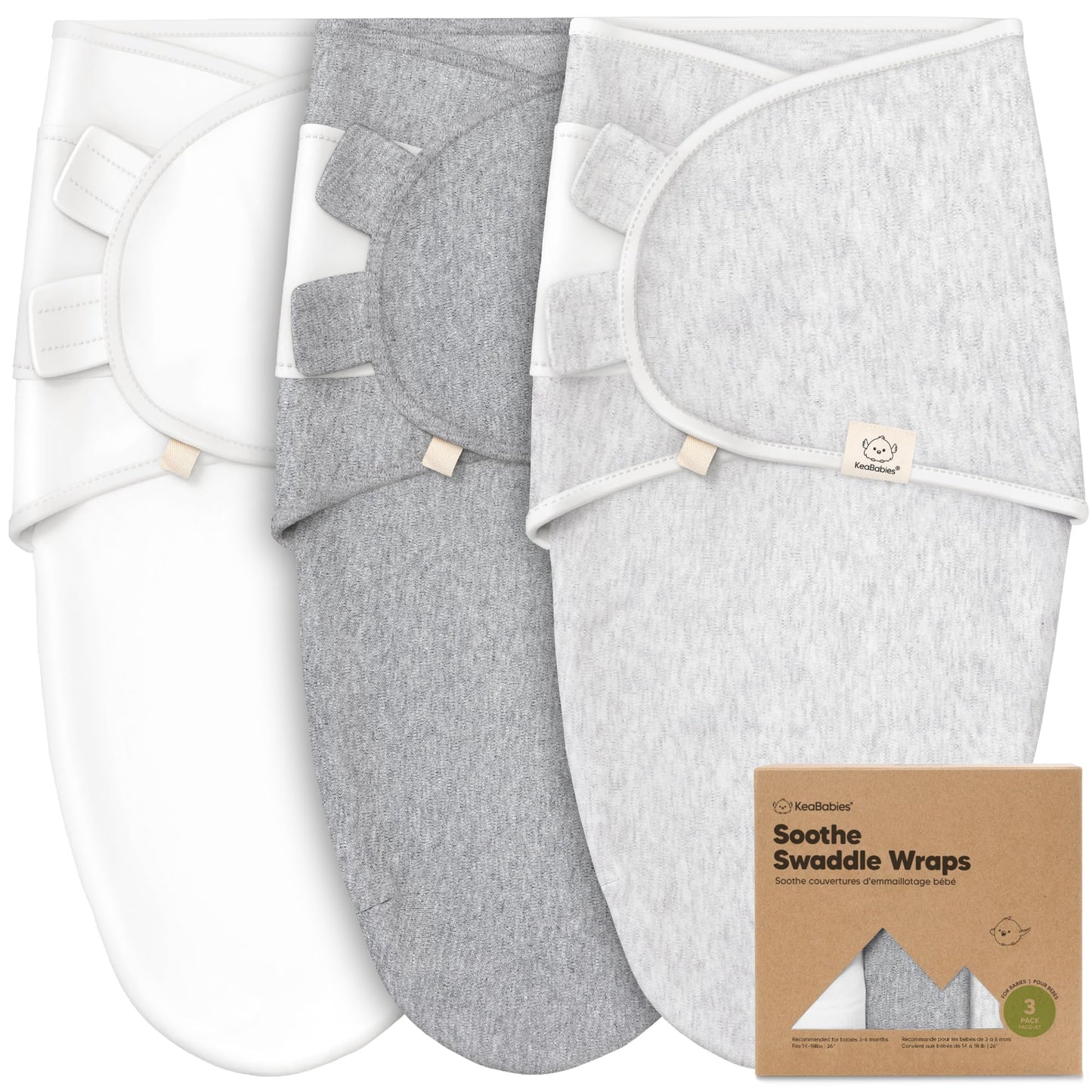 3-Pack Organic Baby Swaddle Sleep Sacks - Tots Treasure Trove