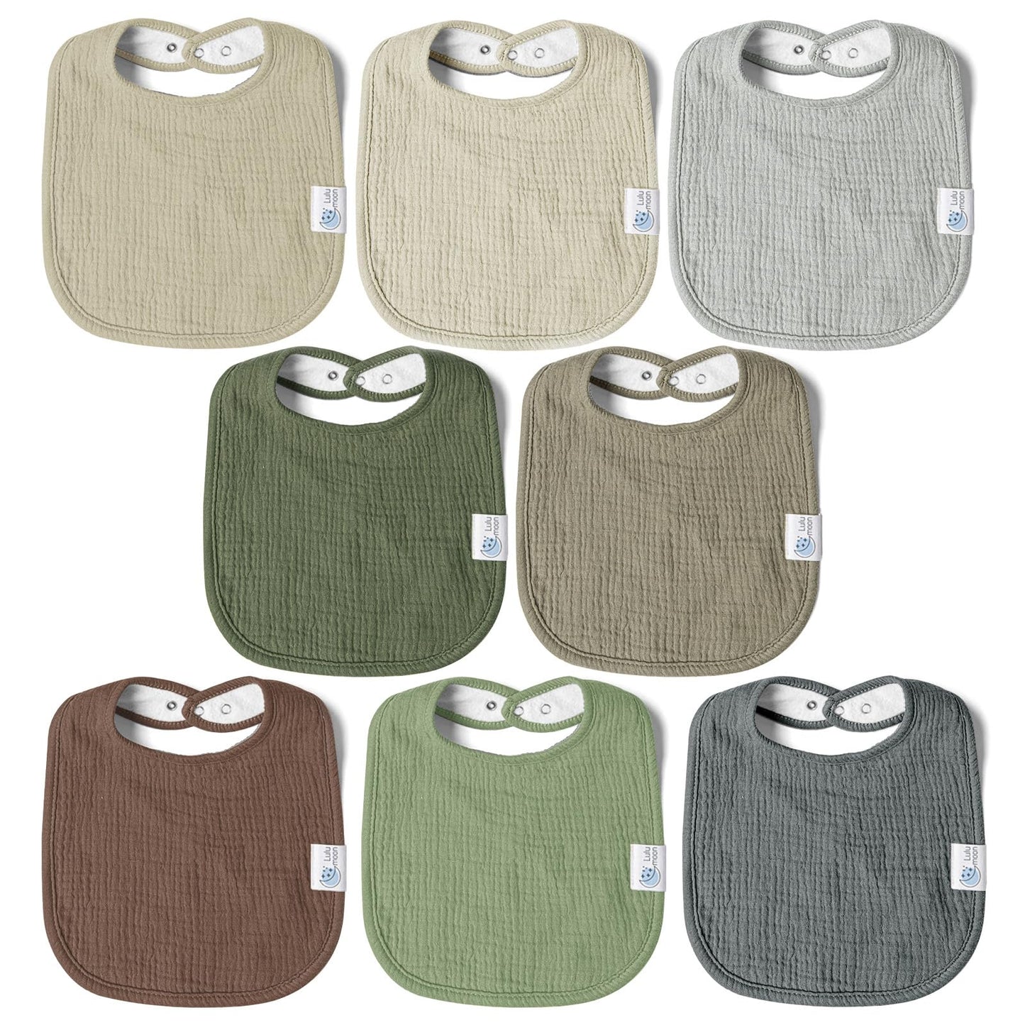 Lulumoon Muslin Baby Bibs 100% Cotton - Tots Treasure Trove