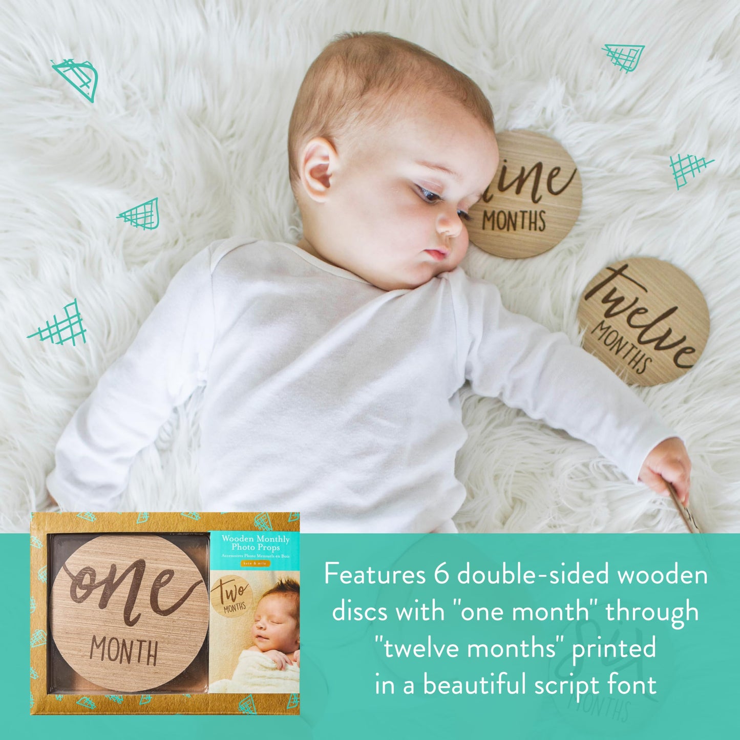 Kate & Milo Baby Milestone Markers - Tots Treasure Trove