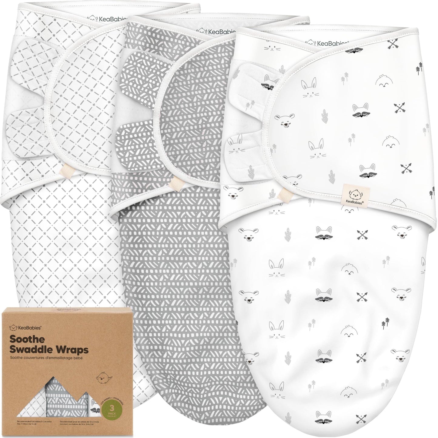 3-Pack Organic Baby Swaddle Sleep Sacks - Tots Treasure Trove
