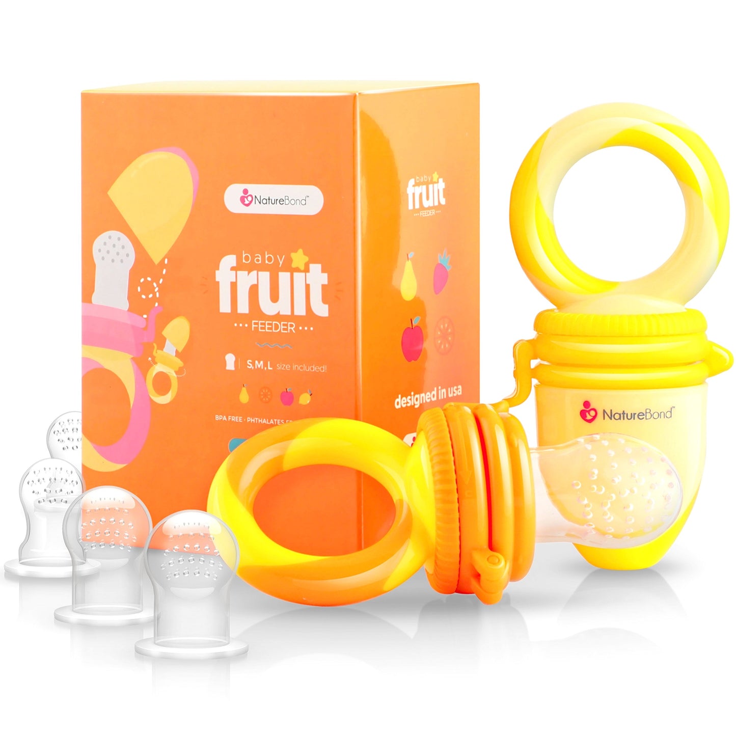 NatureBond Baby Food Feeder/Fruit Feeder Pacifier (2 Pack) - Tots Treasure Trove