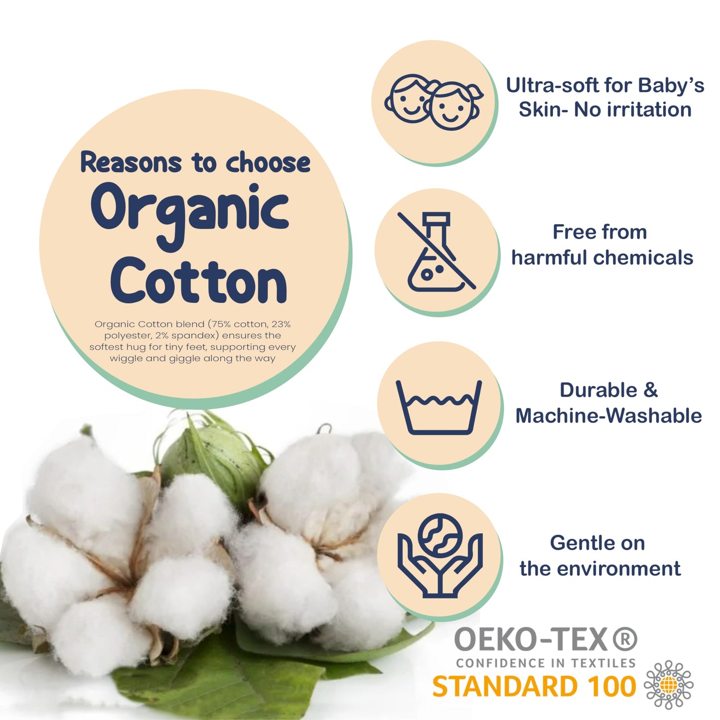 Organic Cotton Baby Socks