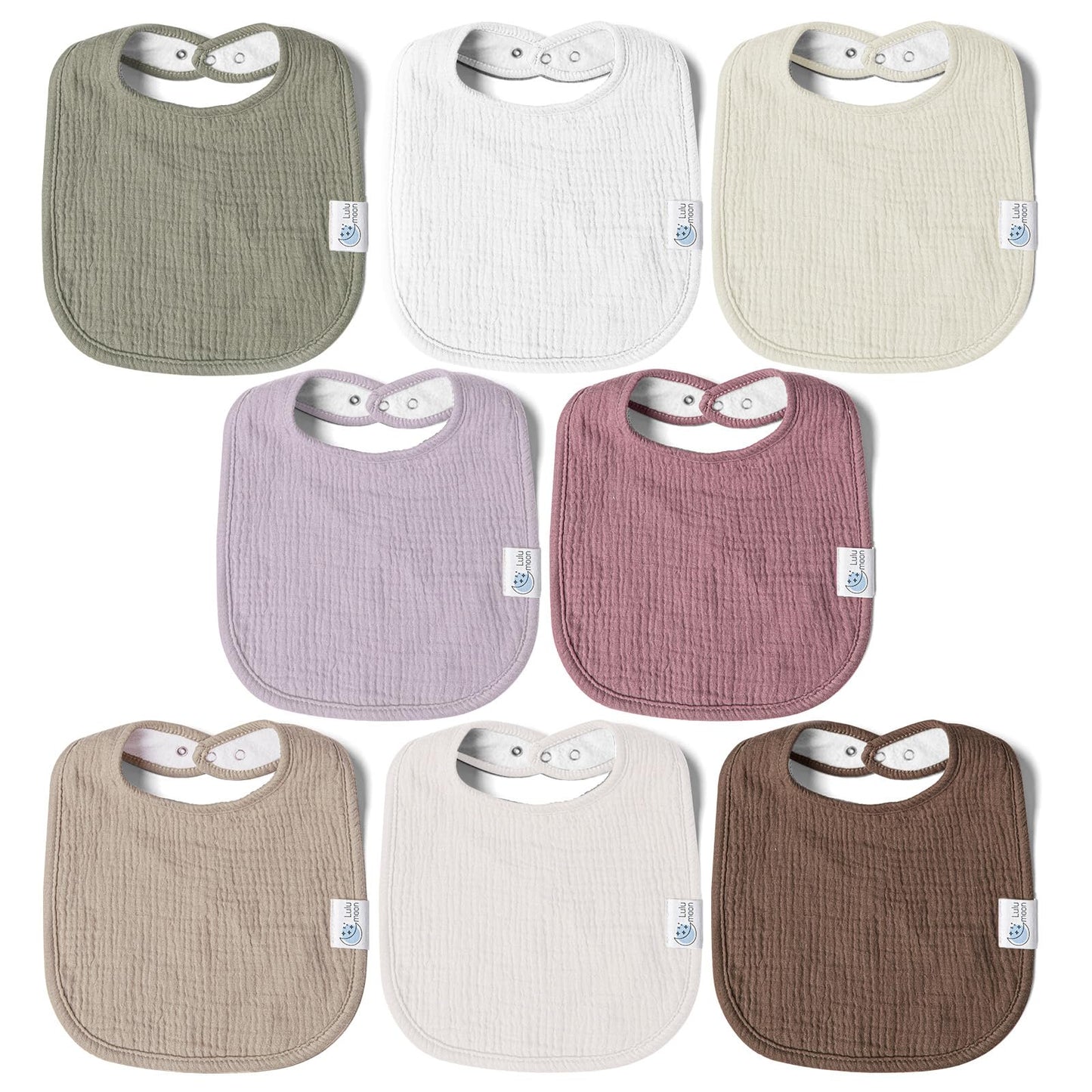 Lulumoon Muslin Baby Bibs 100% Cotton - Tots Treasure Trove