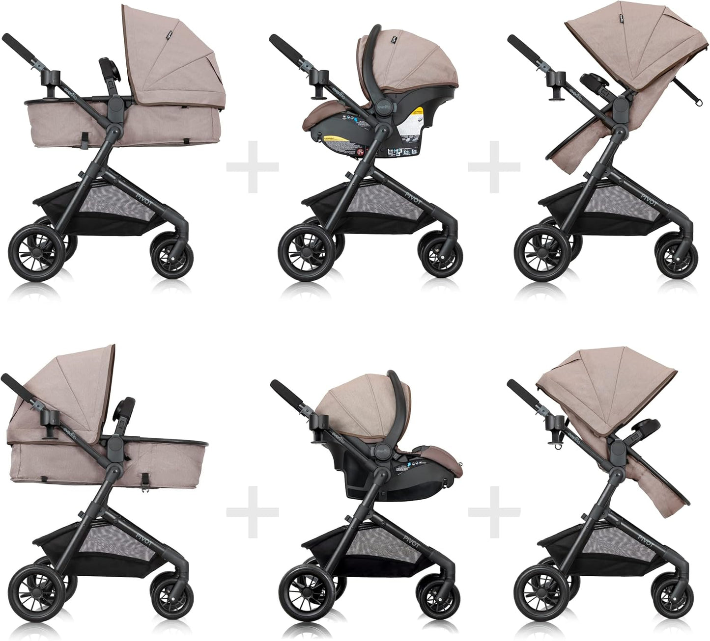 Evenflo Pivot Modular Travel System with LiteMax Infant Car Seat - Tots Treasure Trove