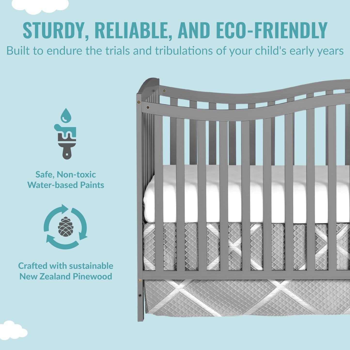 Dream On Me Chelsea 5-In-1 Convertible Crib - Tots Treasure Trove