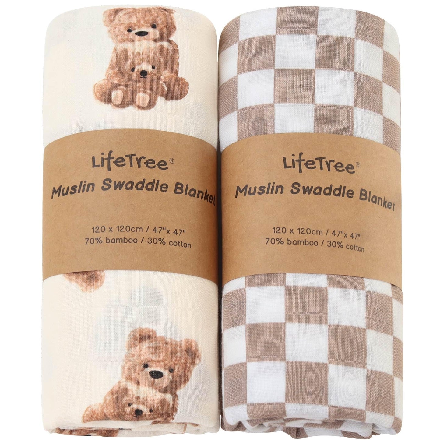 LifeTree Muslin Swaddle Blankets - Tots Treasure Trove