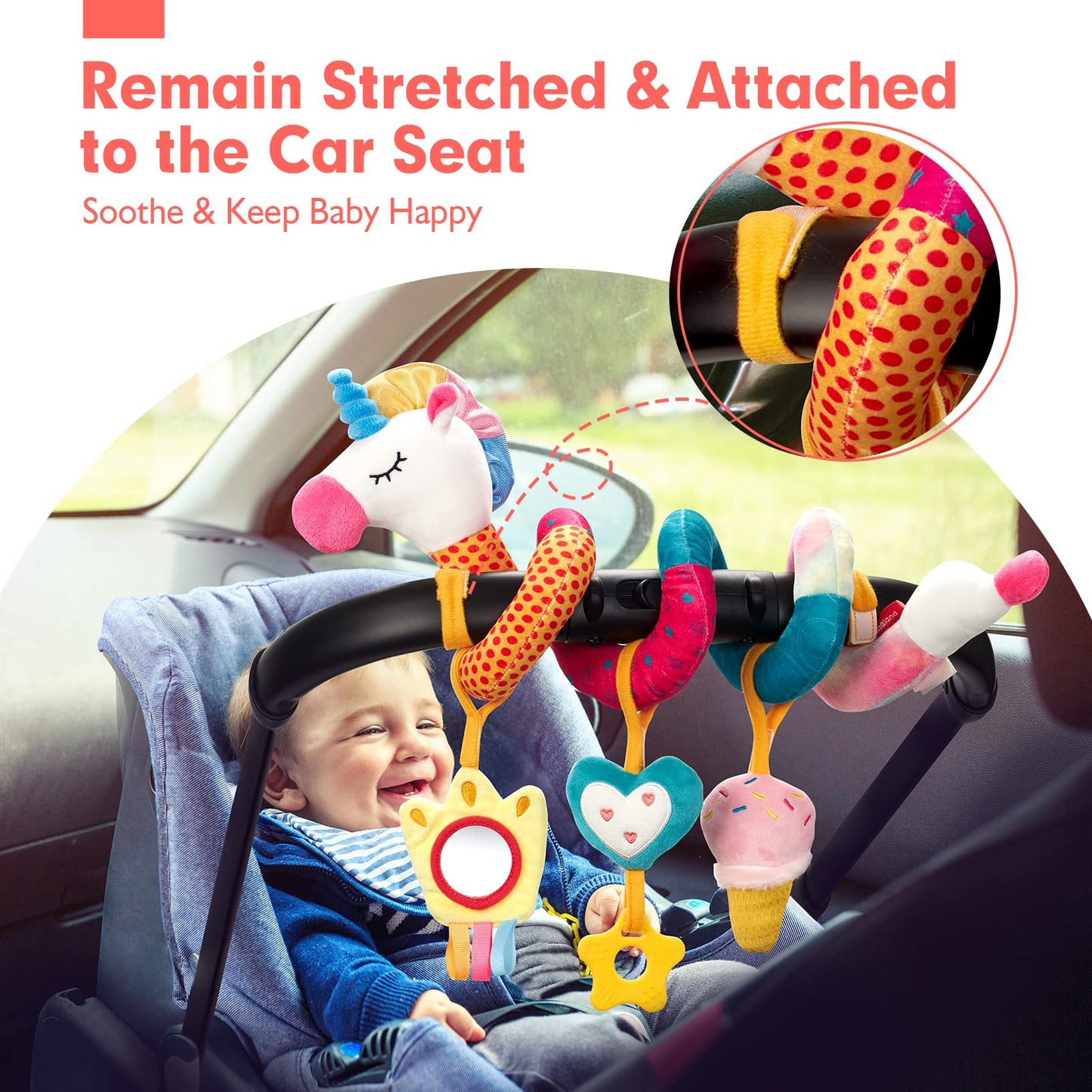 hahaland Car Seat Toys for Baby - Tots Treasure Trove