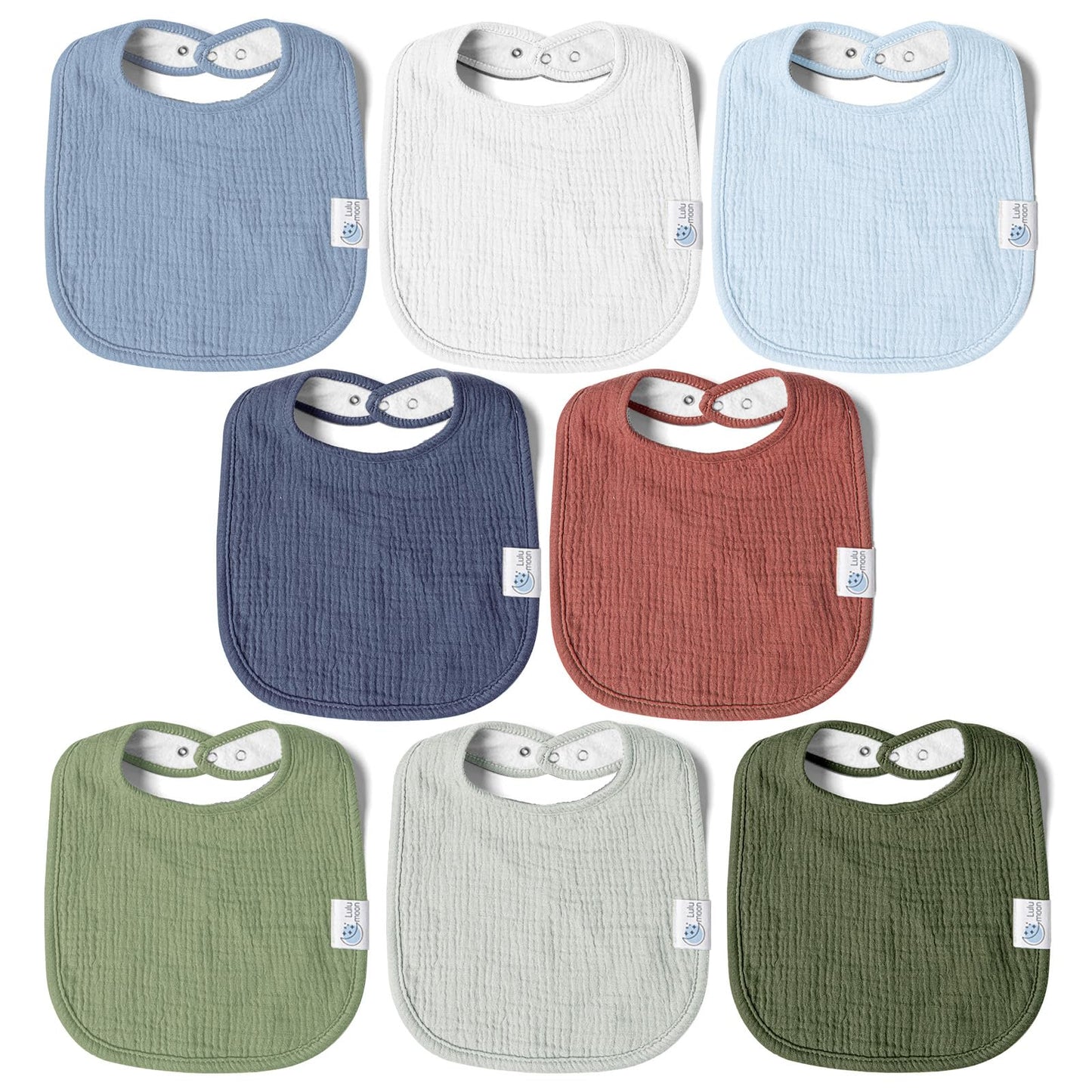 Lulumoon Muslin Baby Bibs 100% Cotton - Tots Treasure Trove