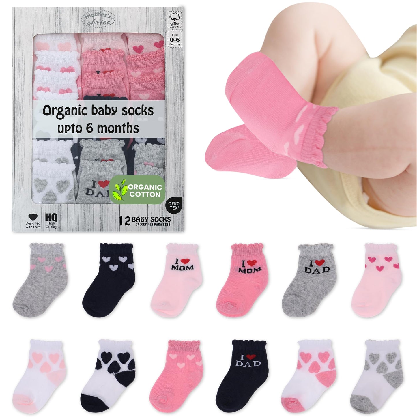 Organic Cotton Baby Socks