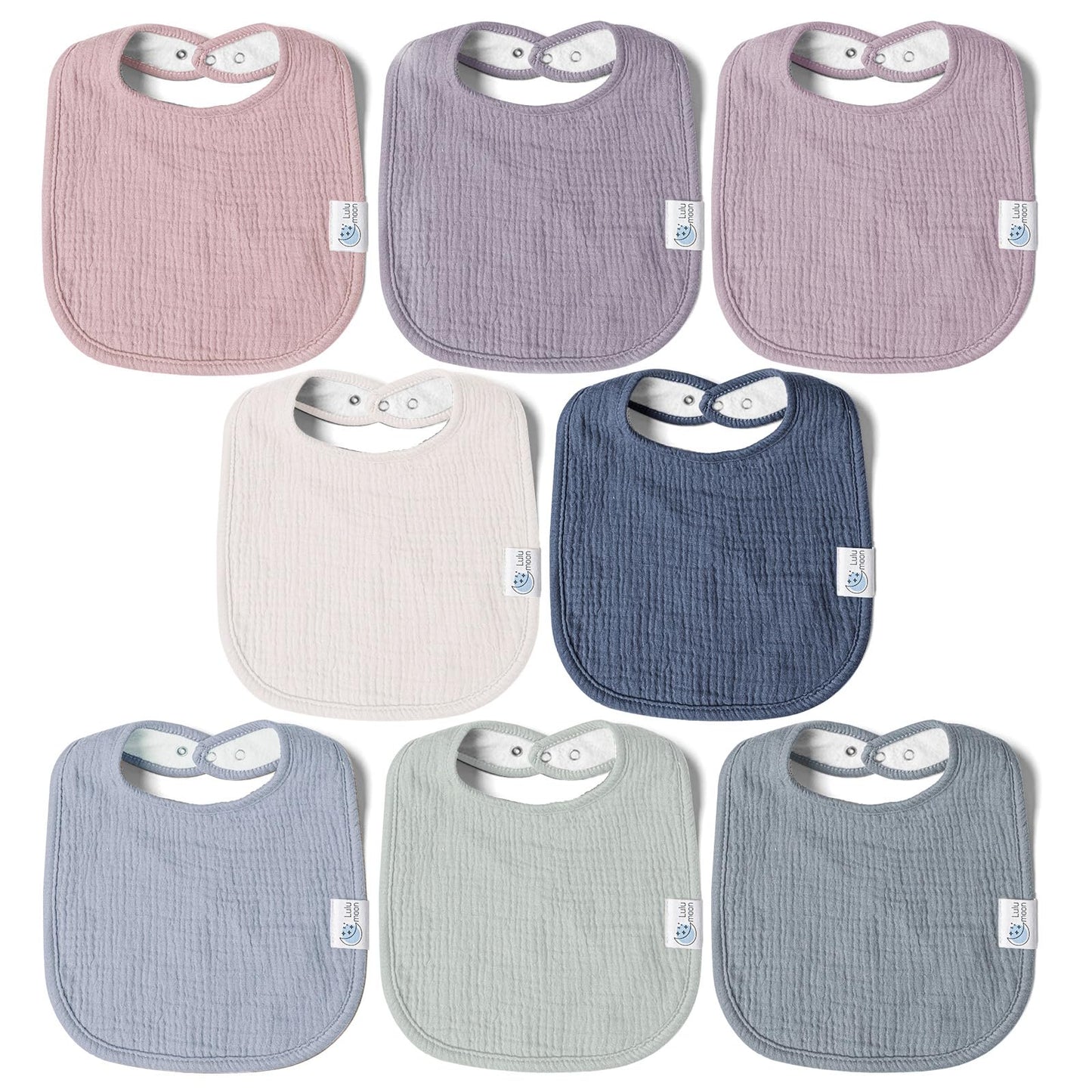 Lulumoon Muslin Baby Bibs 100% Cotton - Tots Treasure Trove