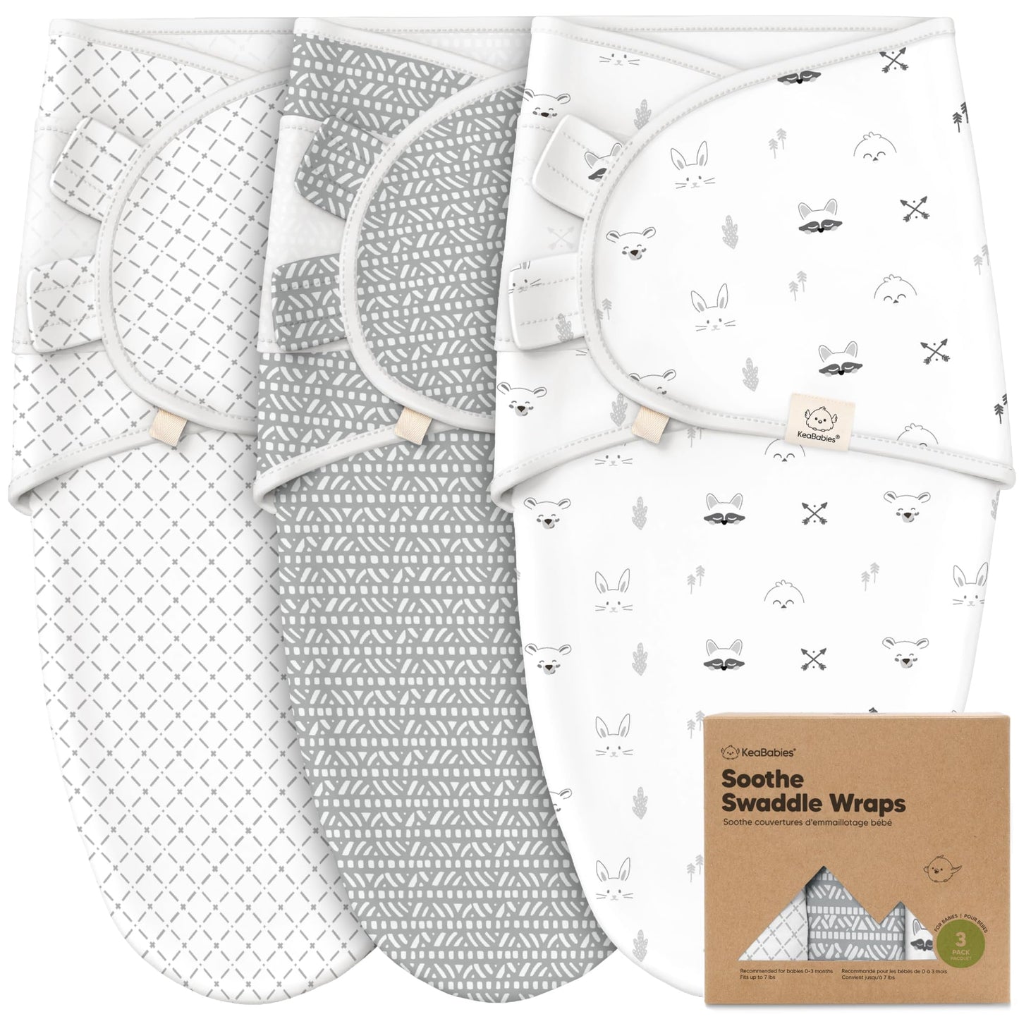 3-Pack Organic Baby Swaddle Sleep Sacks - Tots Treasure Trove
