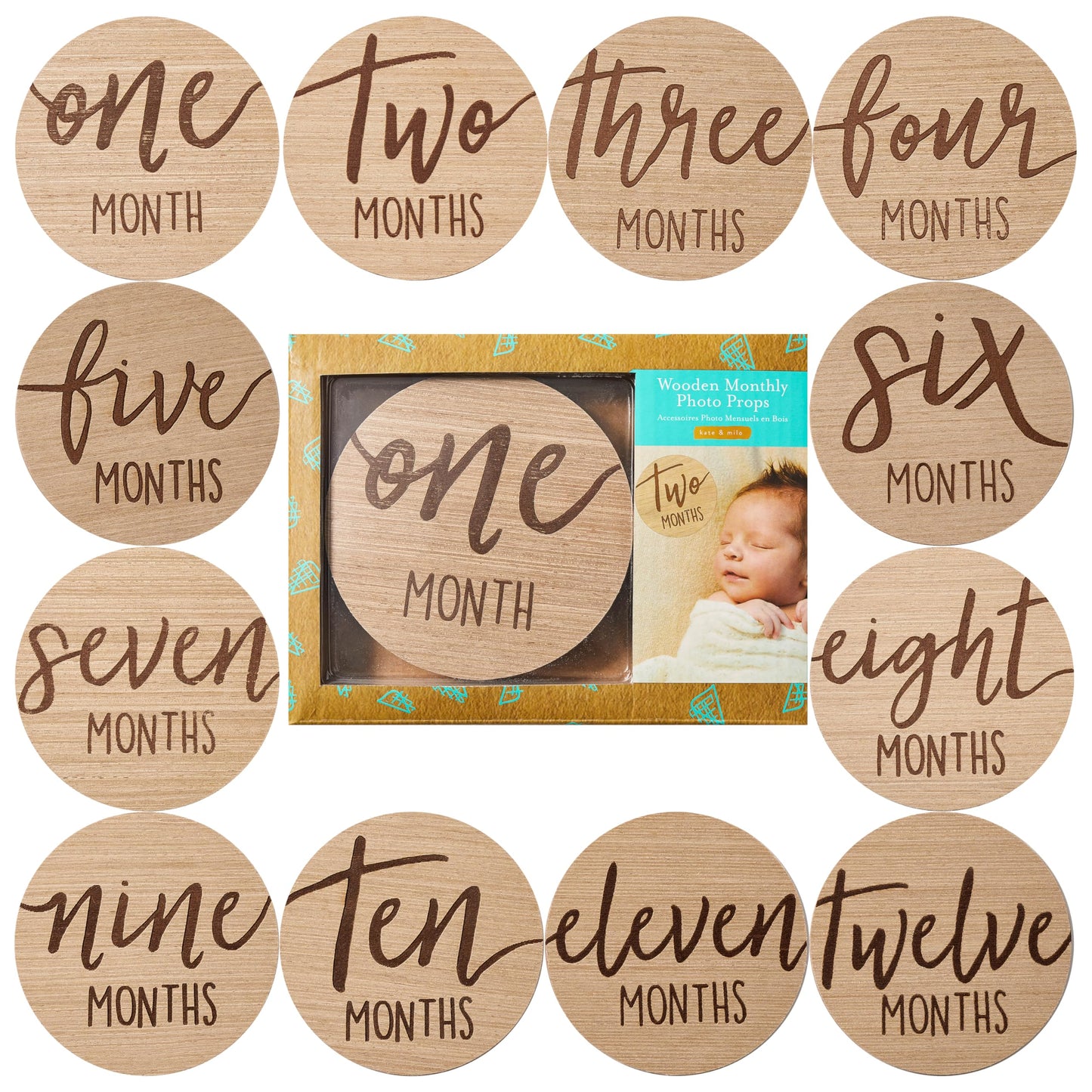 Kate & Milo Baby Milestone Markers - Tots Treasure Trove