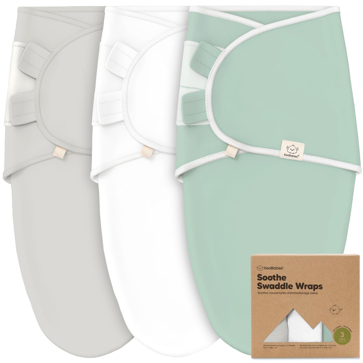 3-Pack Organic Baby Swaddle Sleep Sacks - Tots Treasure Trove