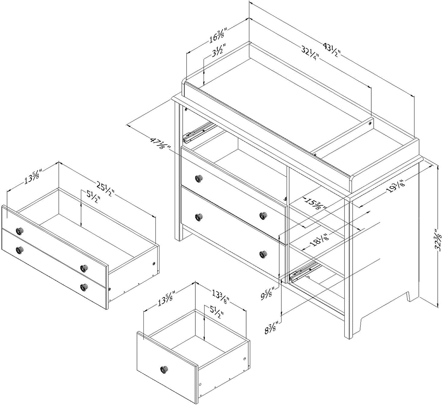 Wooden Changing Table