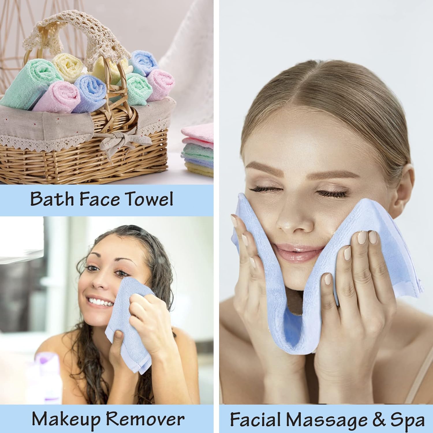 MUKIN Baby Bamboo Washcloths, Baby Face Towels - Tots Treasure Trove