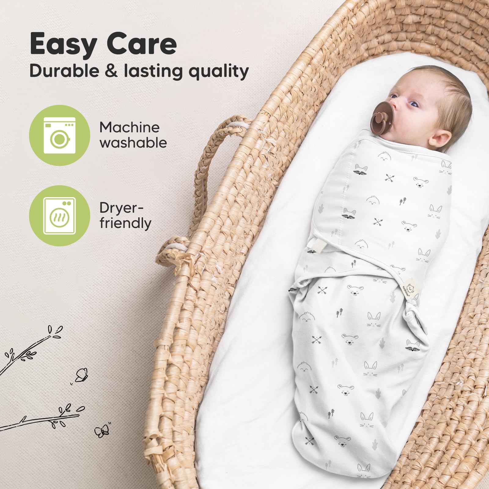 3-Pack Organic Baby Swaddle Sleep Sacks - Tots Treasure Trove