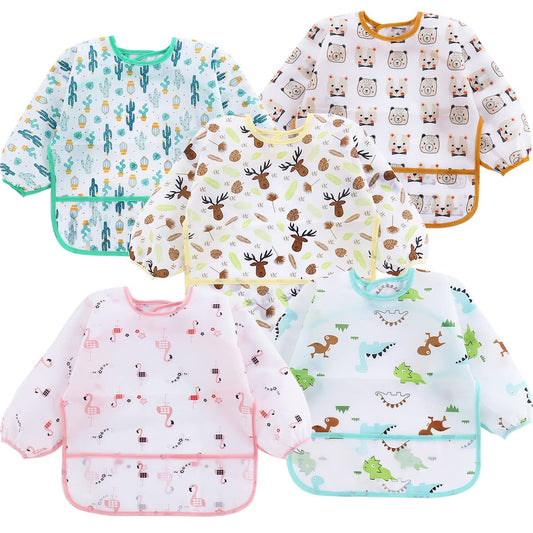 PandaEar Unisex Baby baby bibs with sleeves - Tots Treasure Trove